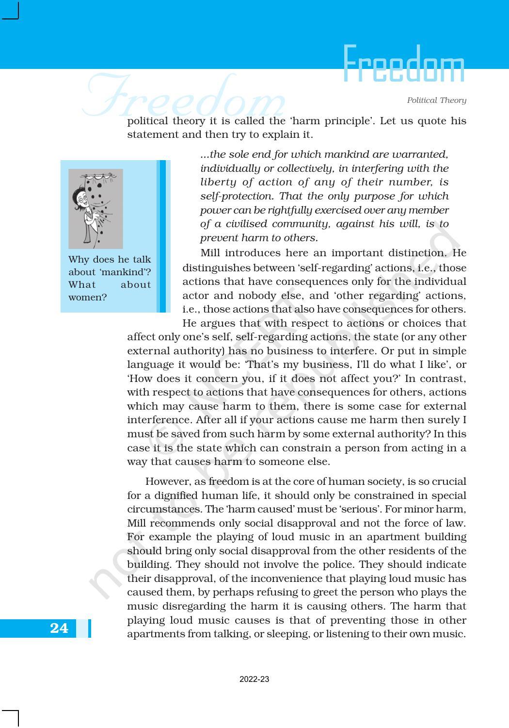 NCERT Book for Class 11 Political Science (Political Theory) Chapter 2 Freedom - Page 8