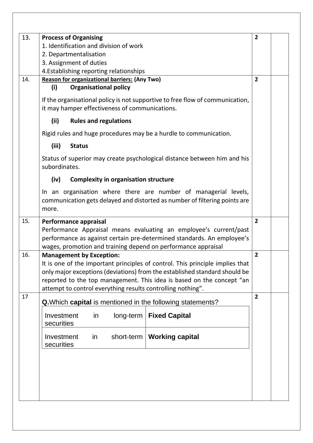 Kerala Plus Two 2021 Business Studies Annual Answer Key - Page 2