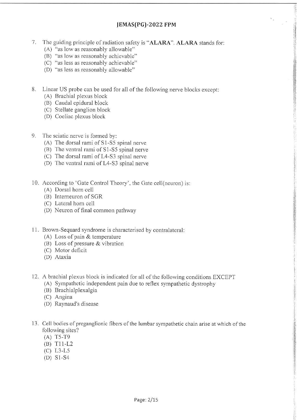 WBJEEB JEMAS (PG) 2022 FPM Question Paper - Page 4