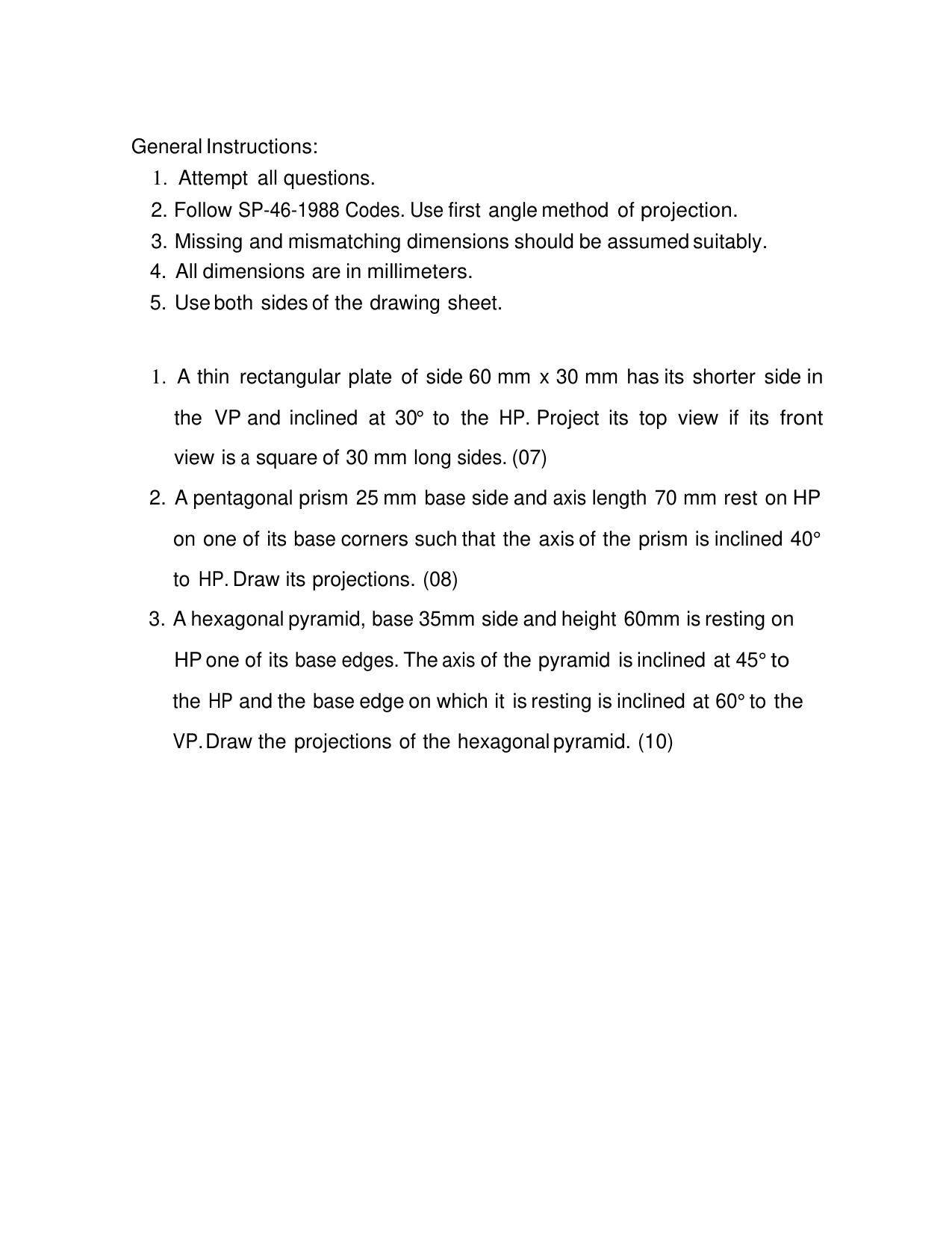 CBSE Worksheets for Class 11 Engineering Graphics Assignment - Page 2