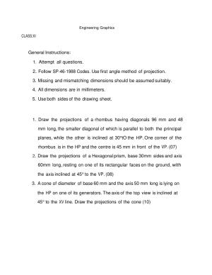 CBSE Worksheets for Class 11 Engineering Graphics Assignment