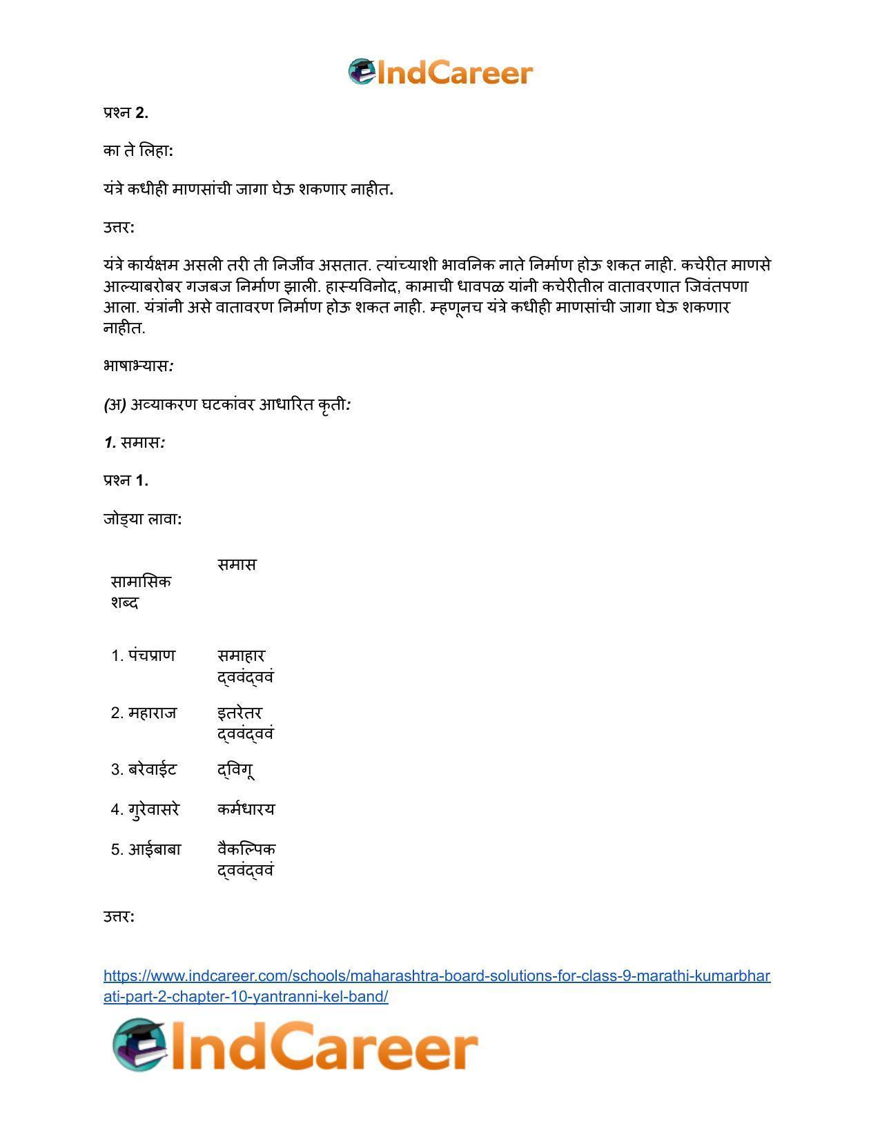 Maharashtra Board Solutions for Class 9- Marathi Kumarbharati (Part- 2): Chapter 10- यंत्रांनी केलं बंड - Page 24