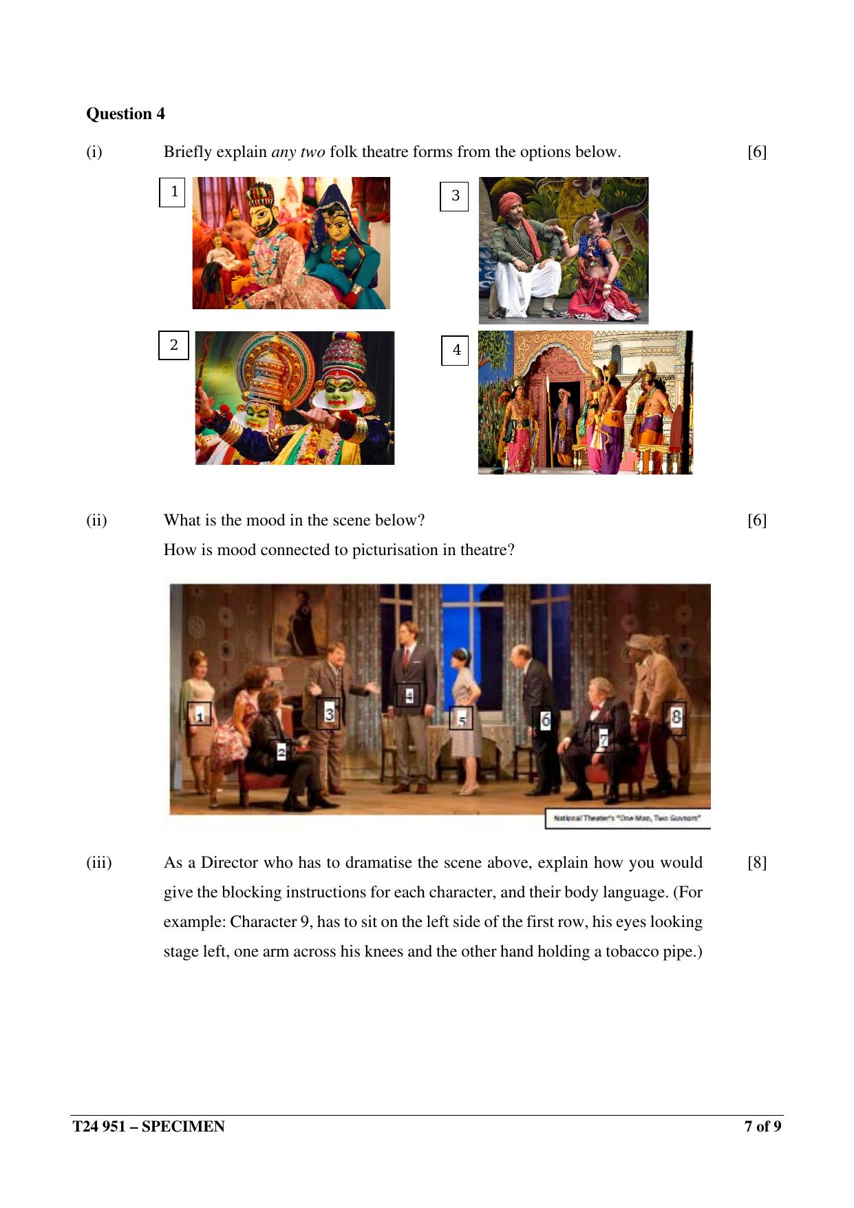 ICSE Class 10  2024 DRAMA Sample Paper - Page 7