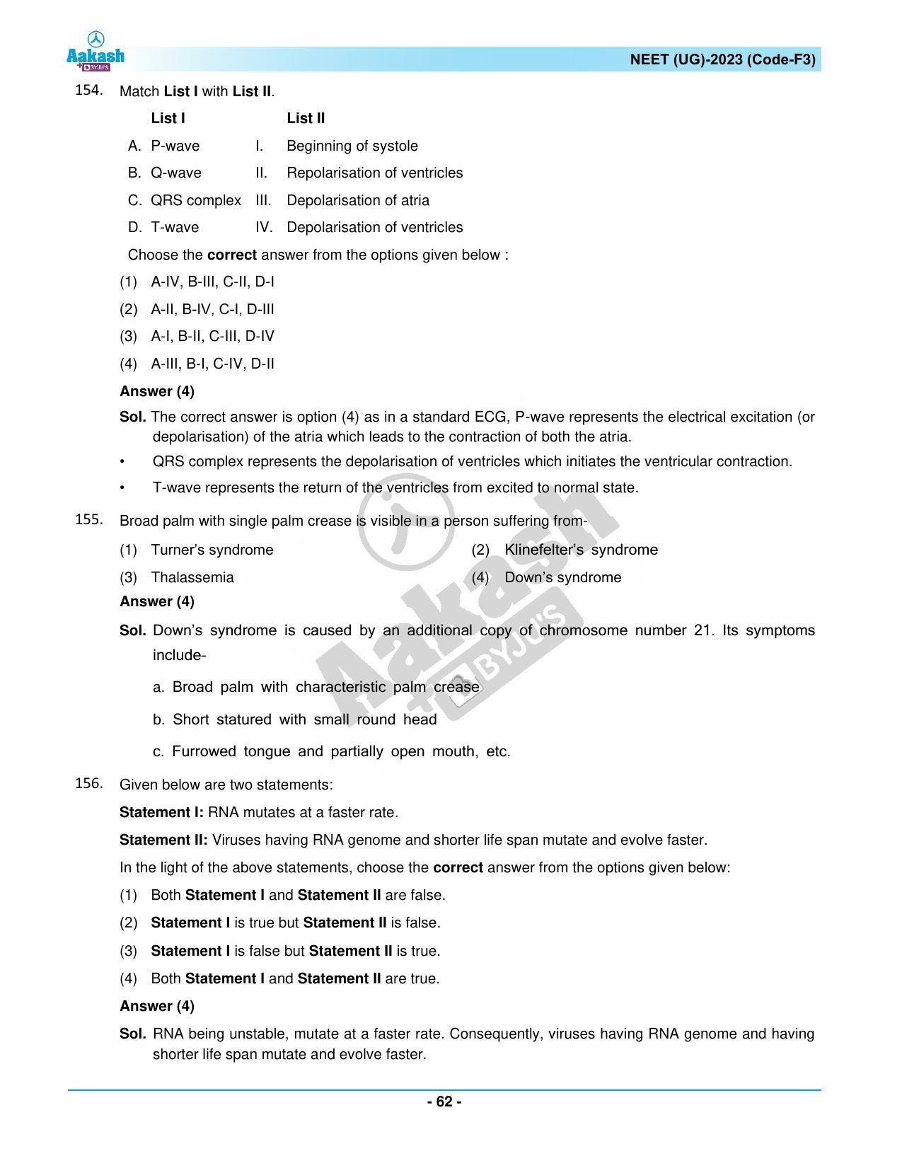 NEET 2023 Question Paper F3 - IndCareer Docs