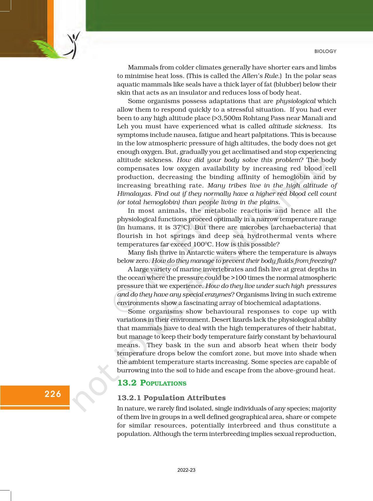 NCERT Book for Class 12 Biology Chapter 13 Organisms and Populations - Page 10