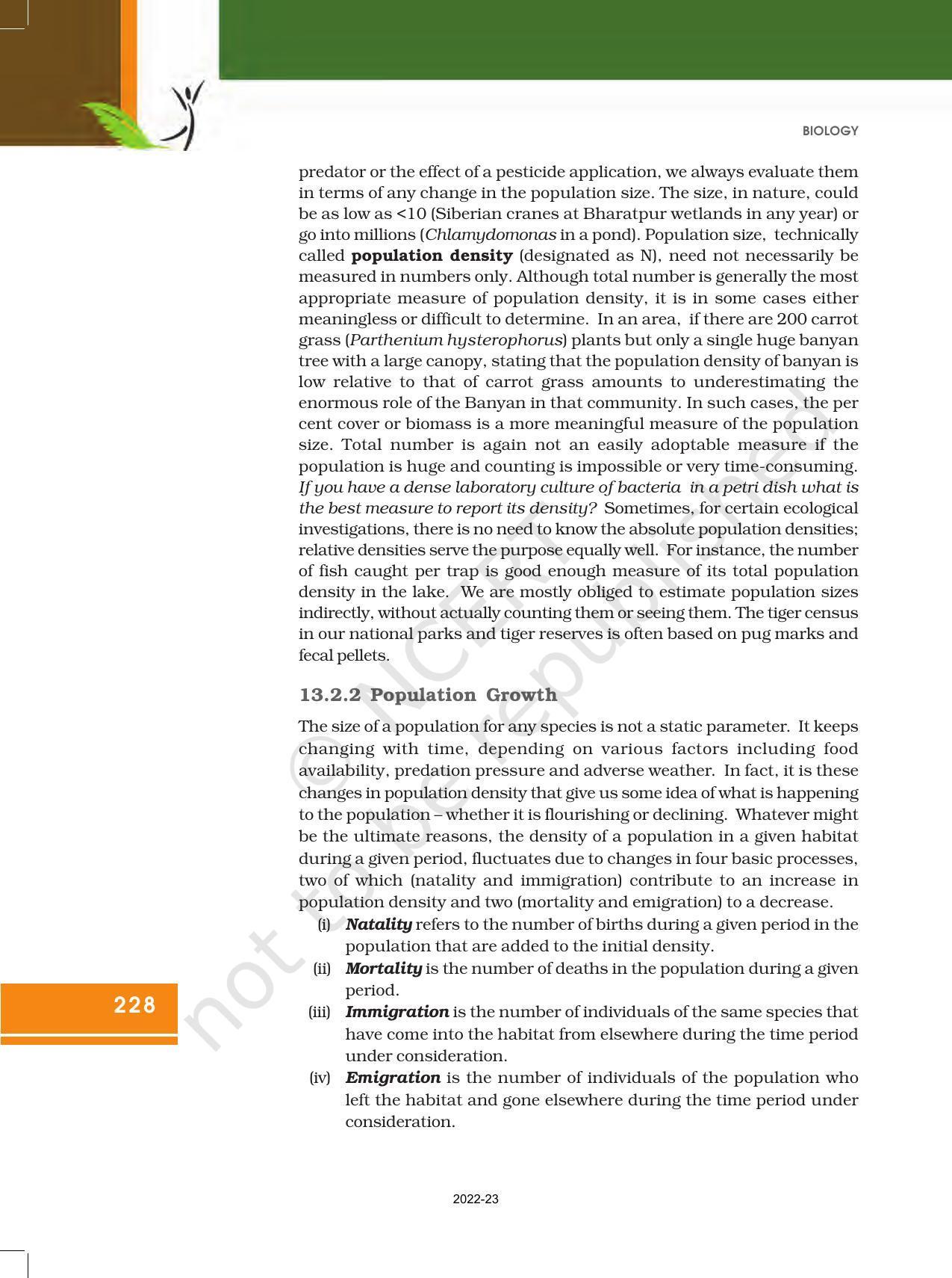 NCERT Book for Class 12 Biology Chapter 13 Organisms and Populations - Page 12