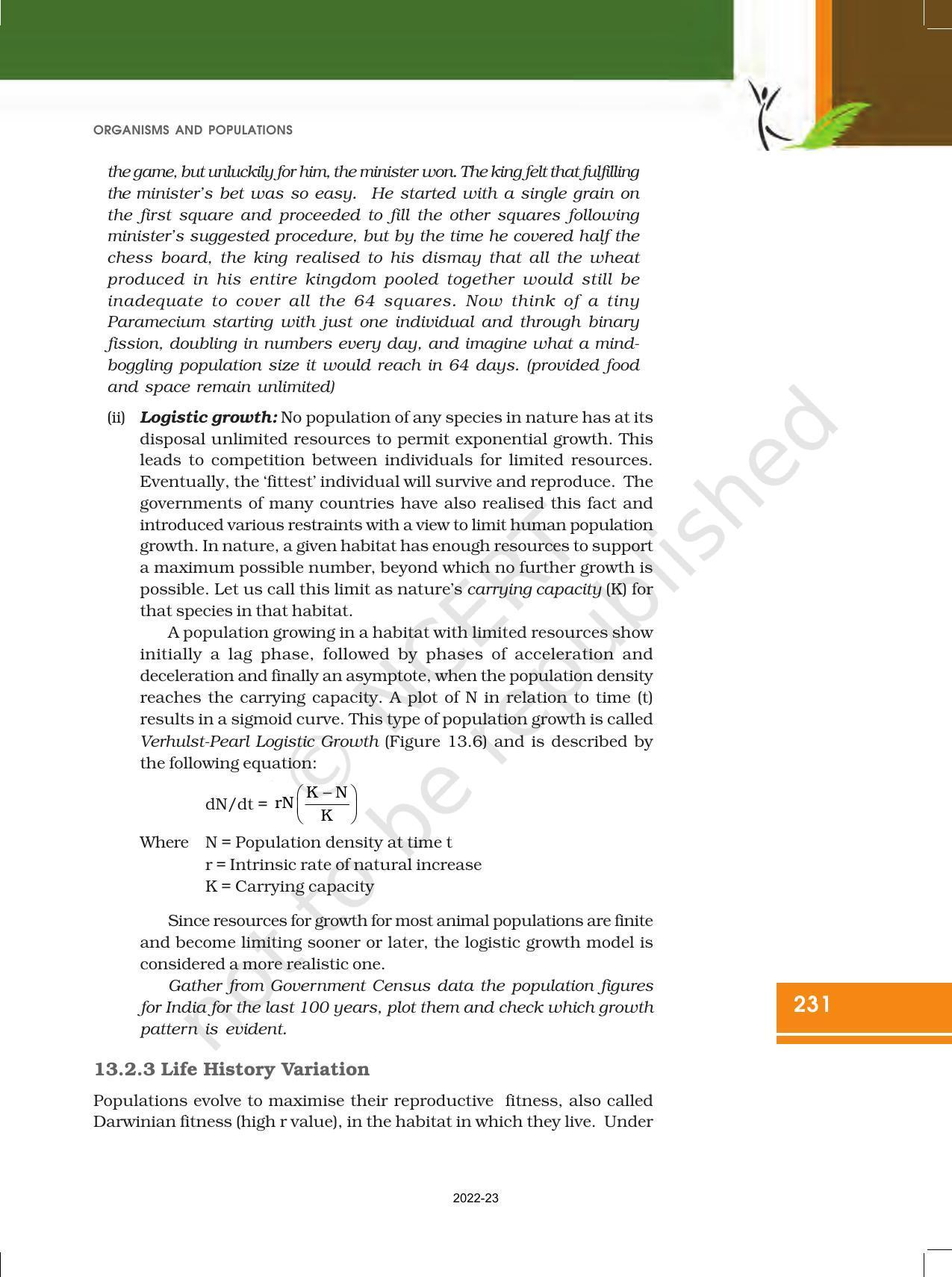 NCERT Book for Class 12 Biology Chapter 13 Organisms and Populations - Page 15