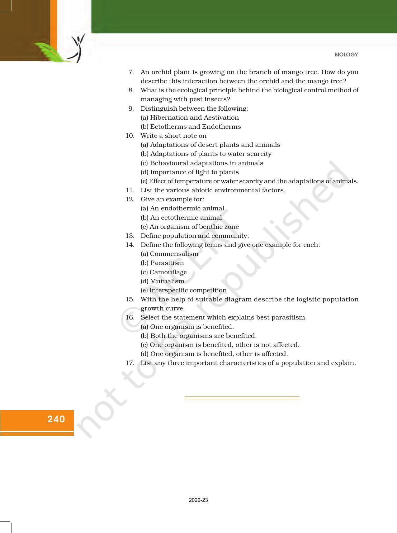 NCERT Book for Class 12 Biology Chapter 13 Organisms and Populations - Page 24