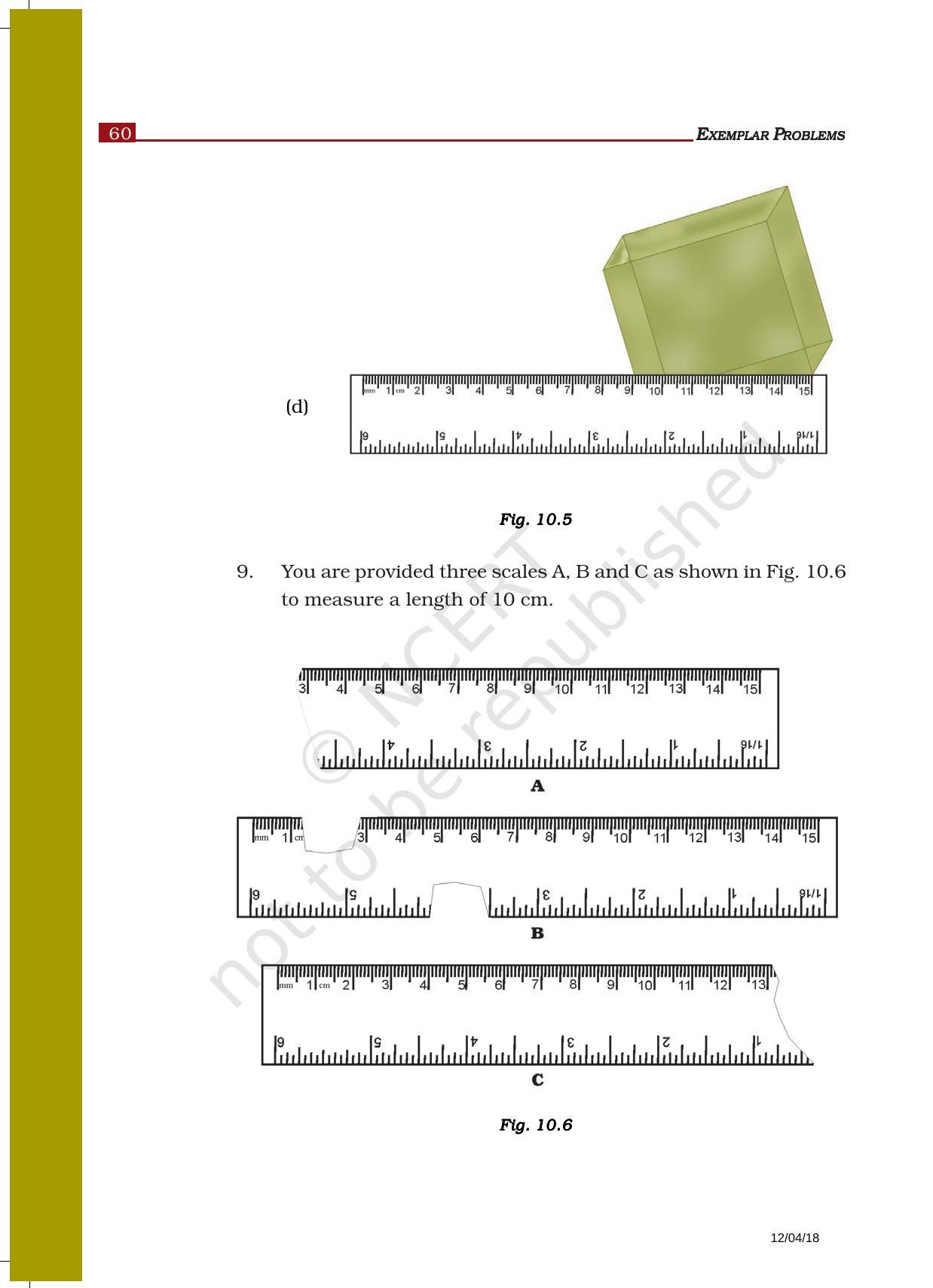 NCERT Exemplar Book For Class 6 Science Chapter 10- Motion And ...