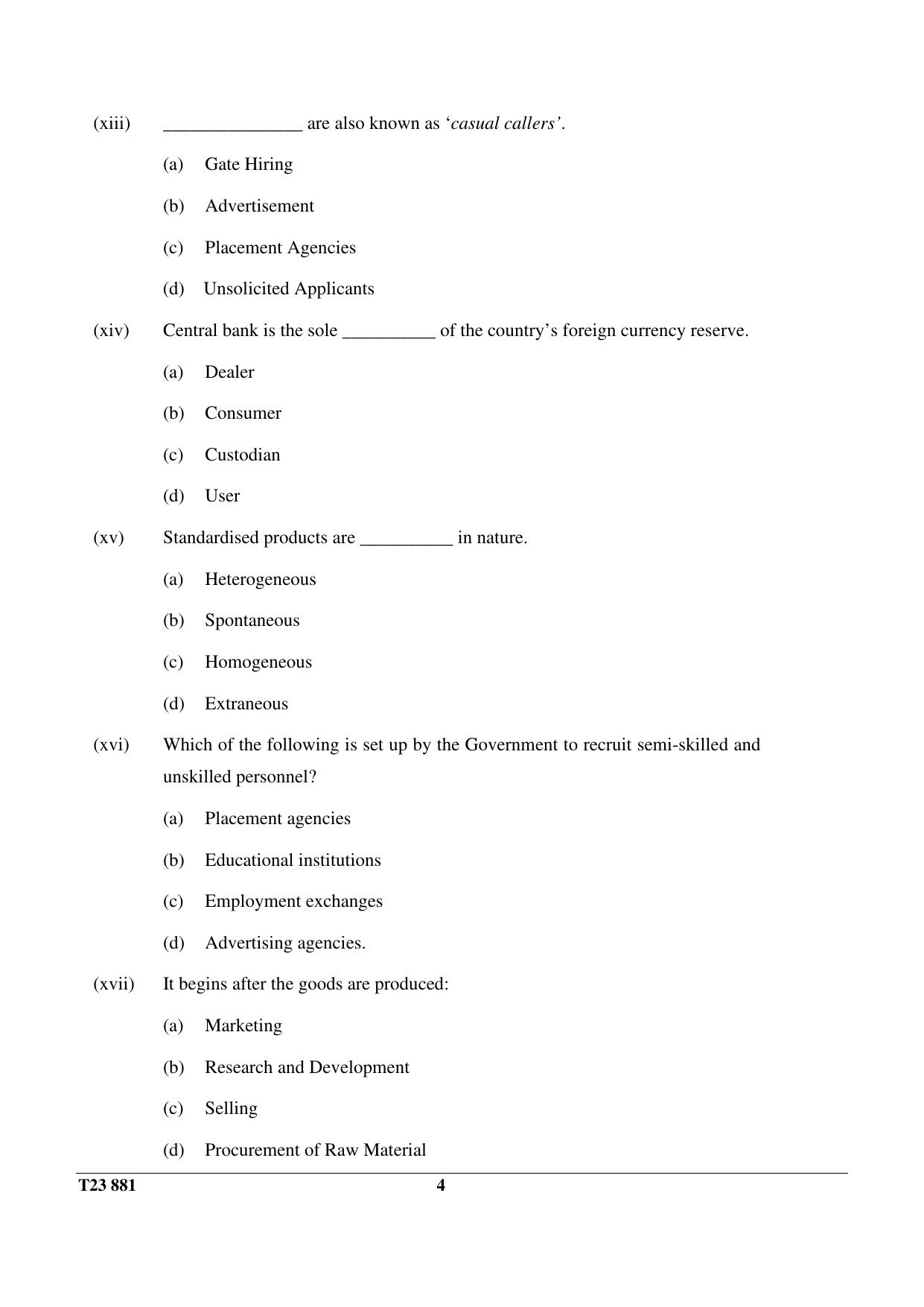 ICSE Class 10 COMMERCIAL APPLICATIONS 2023 Question Paper - Page 4