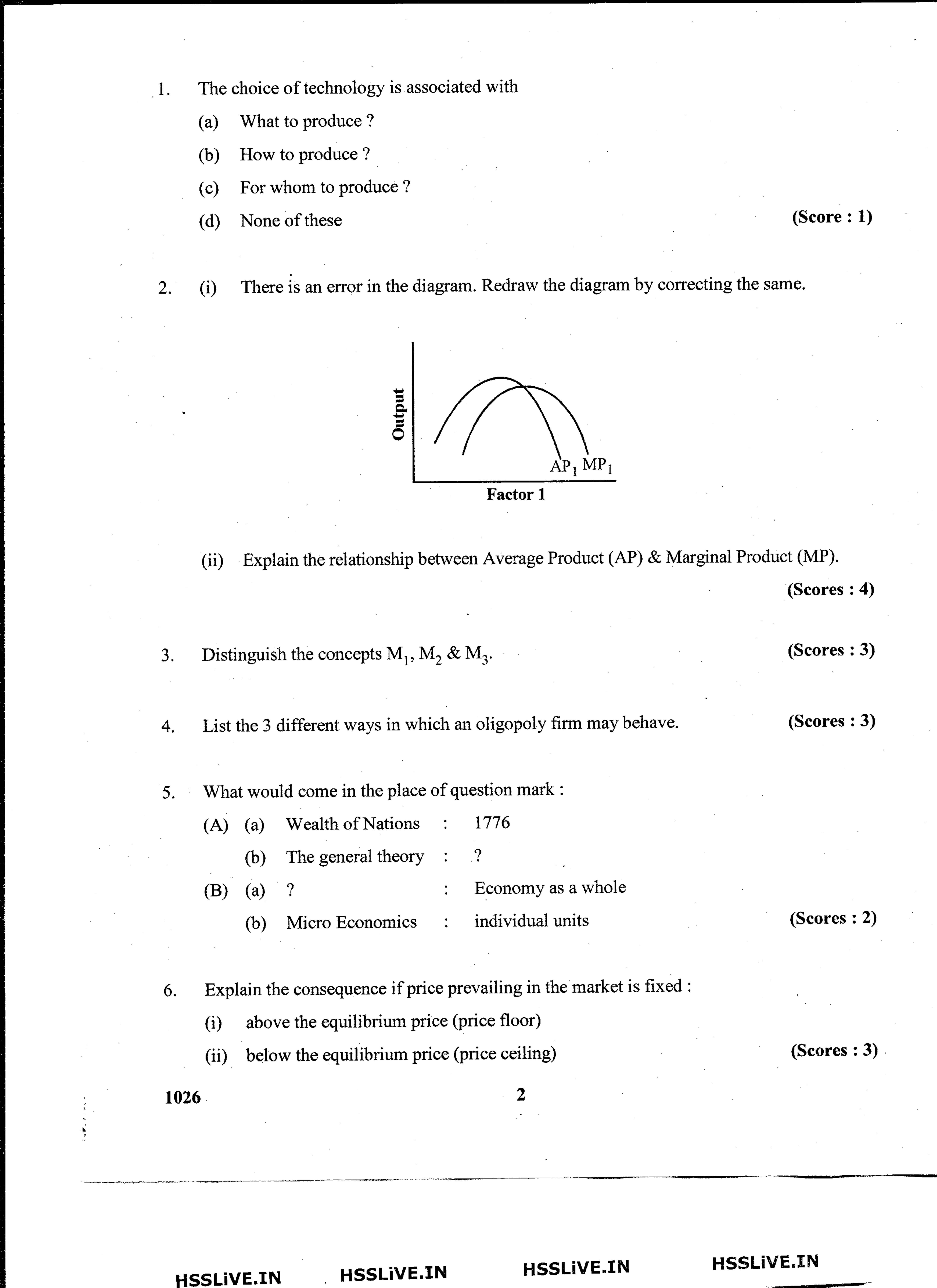 Kerala Plus Two 2016 Economics  Question Paper - Page 2