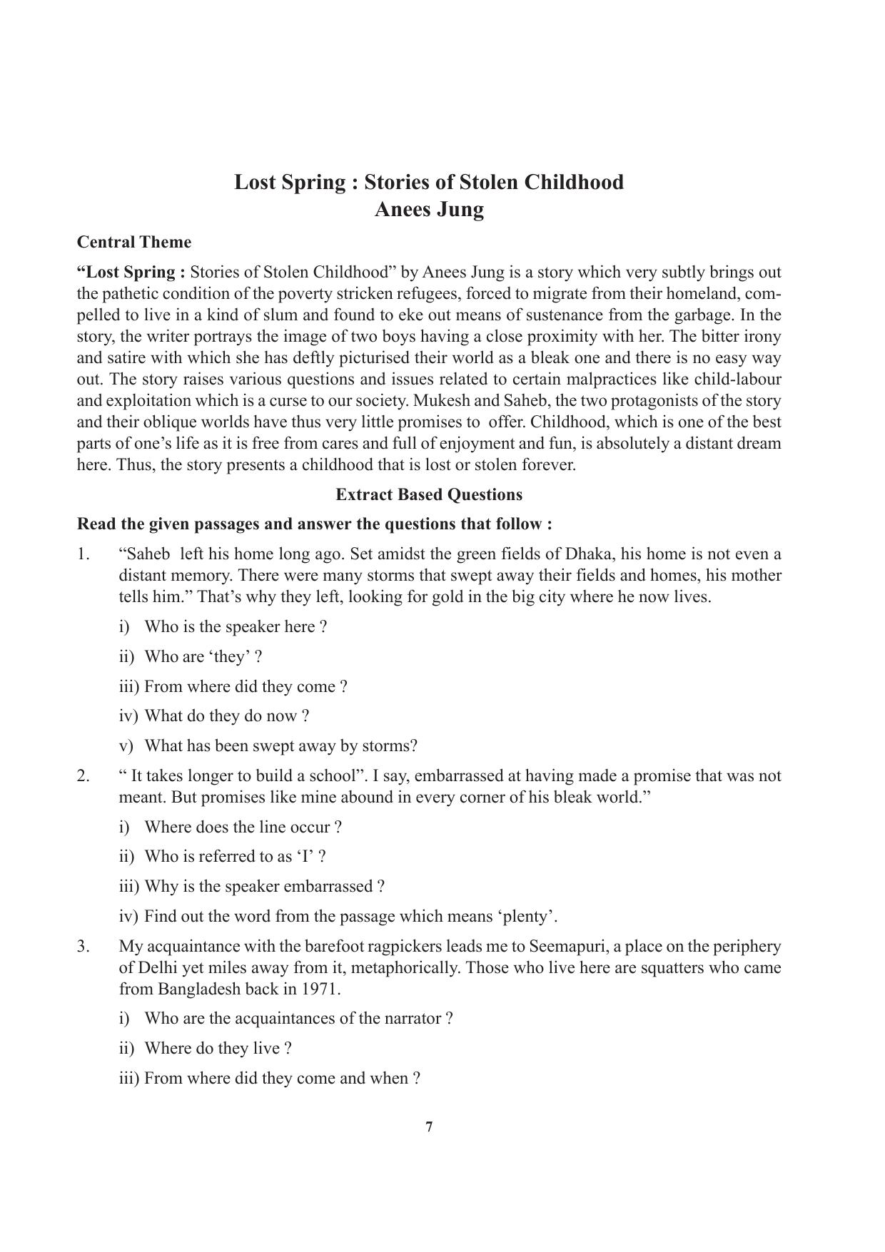 Tripura Board Class 12 English Workbooks - Page 7