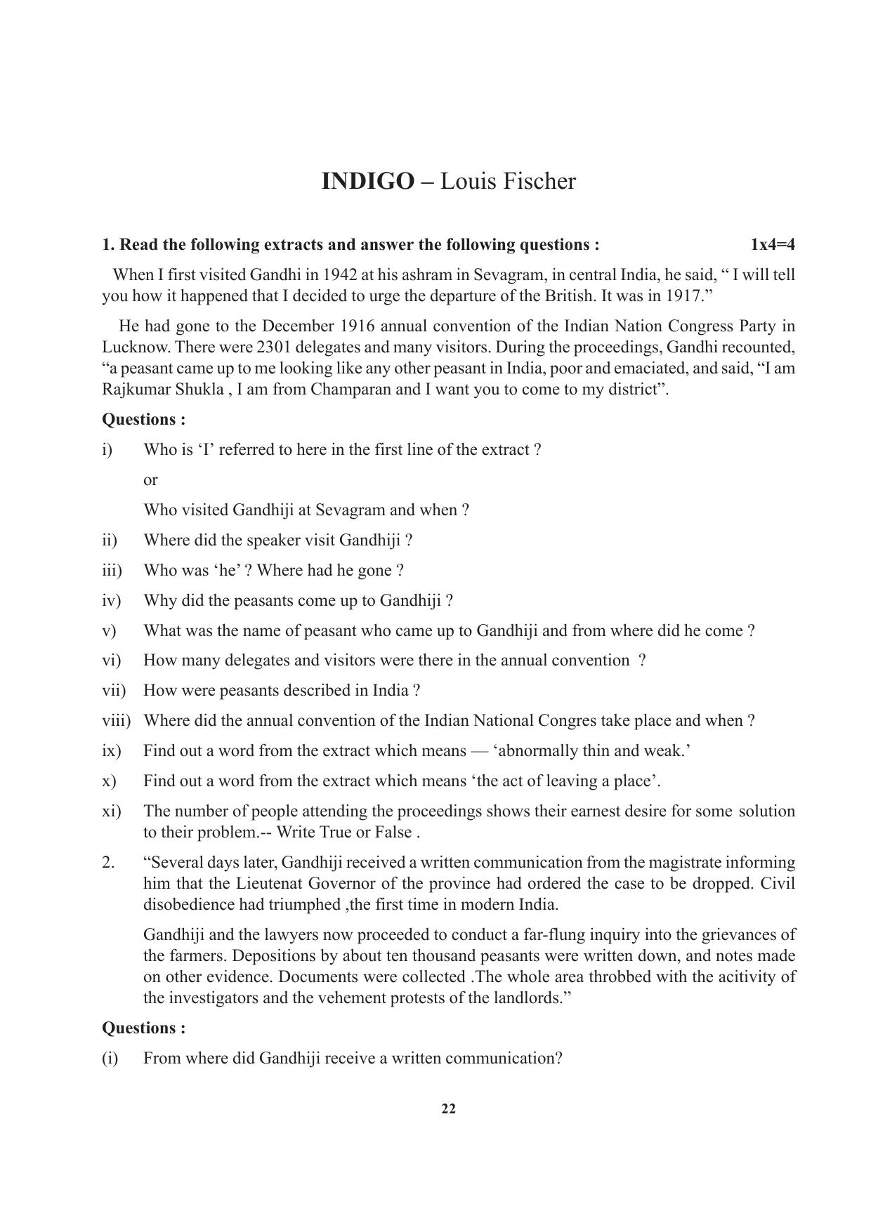 Tripura Board Class 12 English Workbooks - Page 22