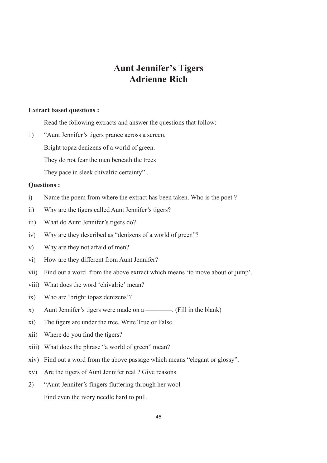 Tripura Board Class 12 English Workbooks - Page 45