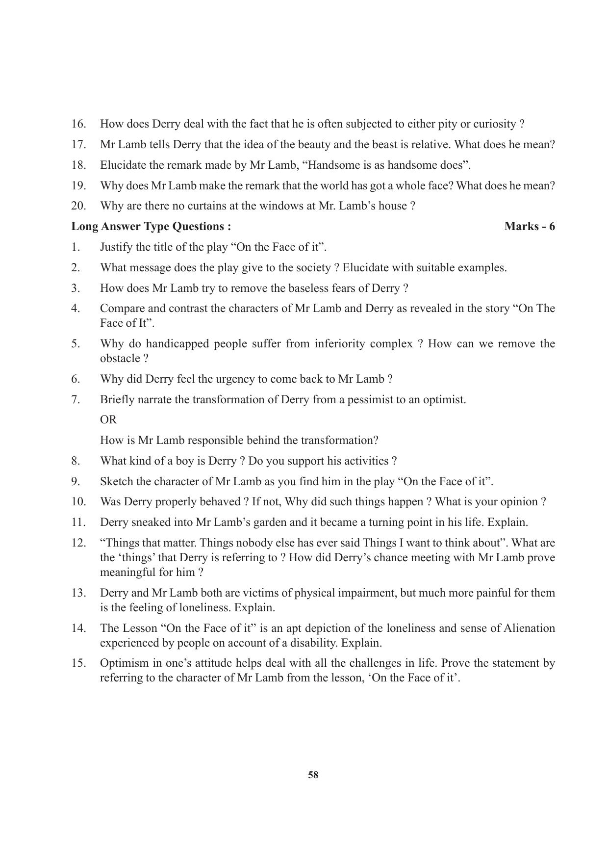 Tripura Board Class 12 English Workbooks - Page 58