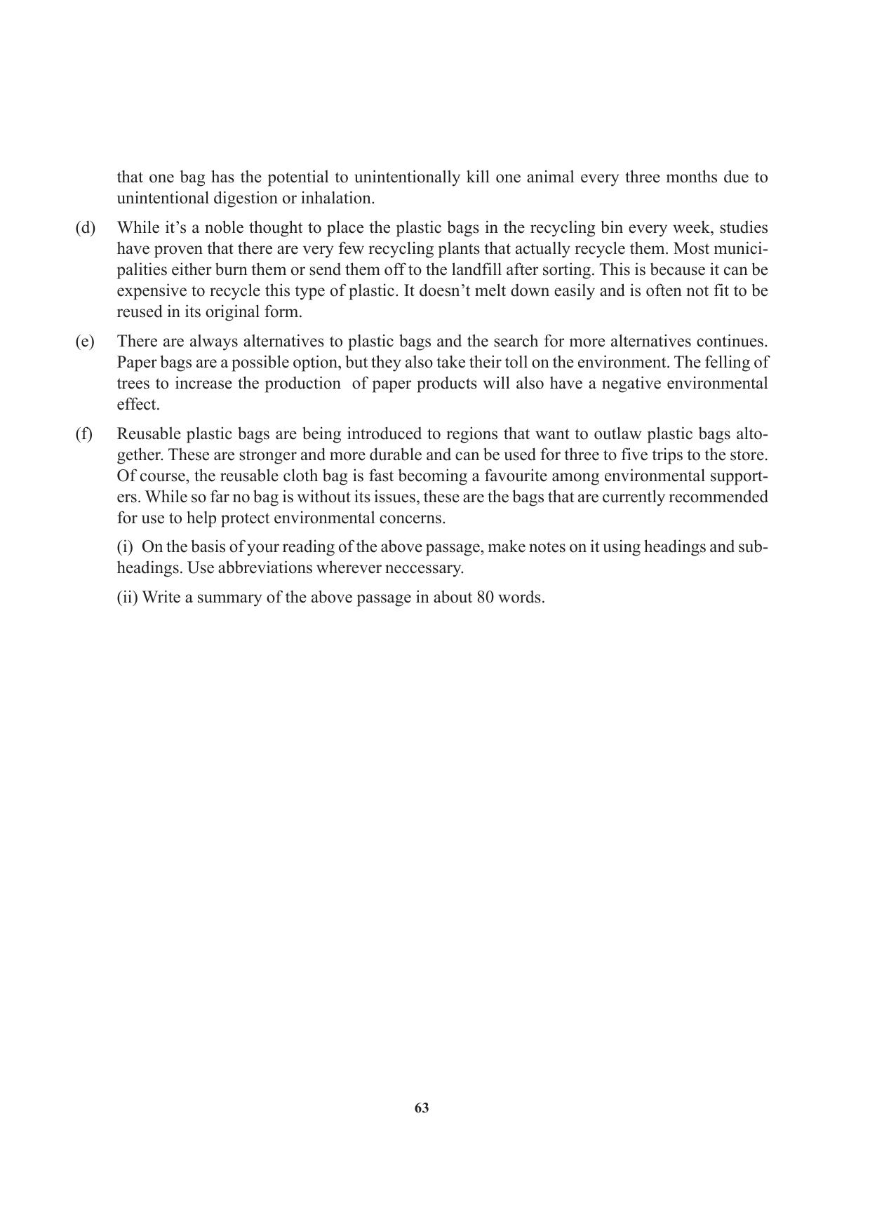 Tripura Board Class 12 English Workbooks - Page 63