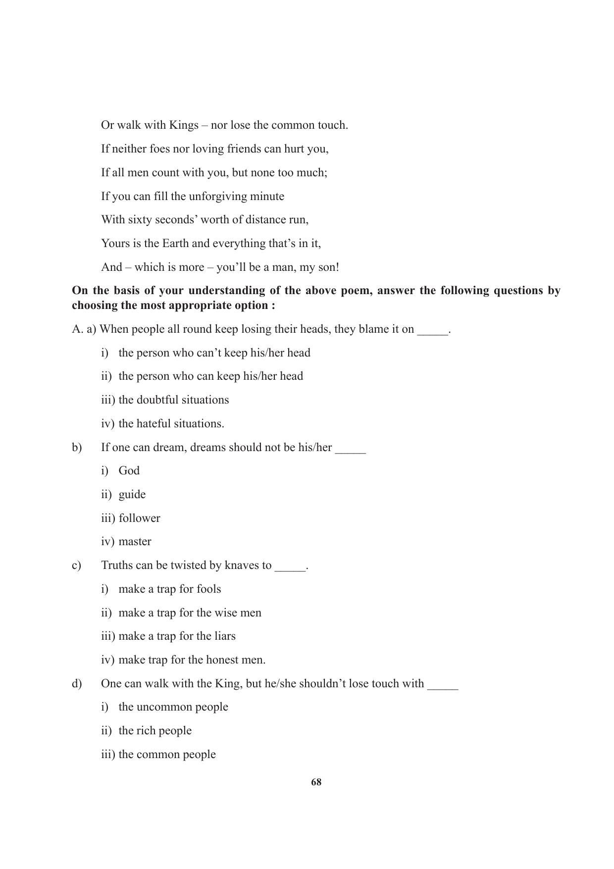 Tripura Board Class 12 English Workbooks - Page 68