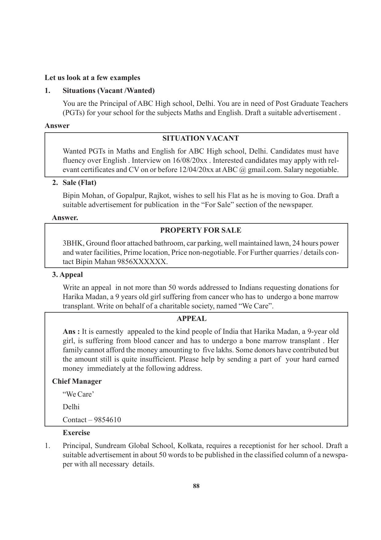 Tripura Board Class 12 English Workbooks - Page 88