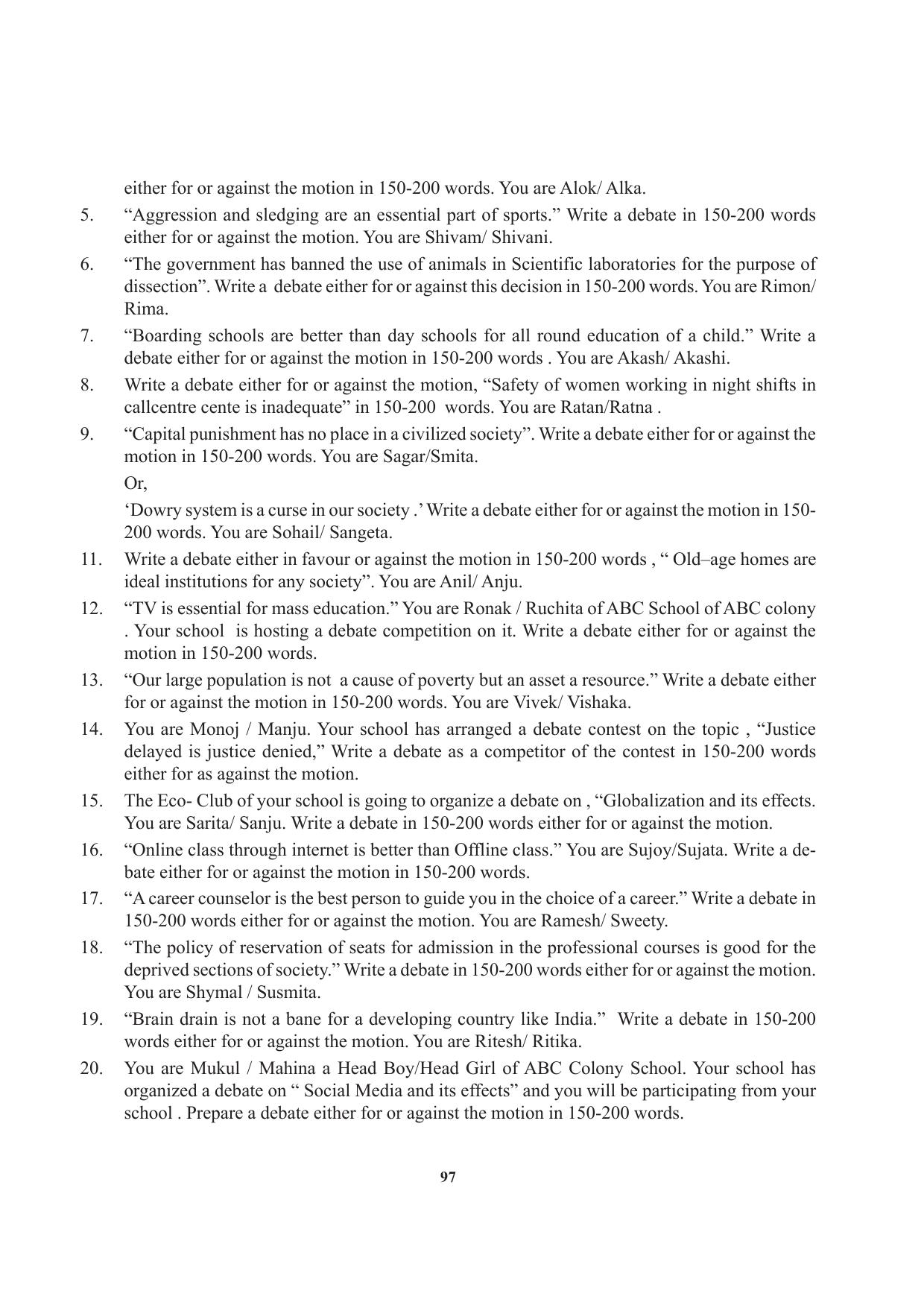 Tripura Board Class 12 English Workbooks - Page 97