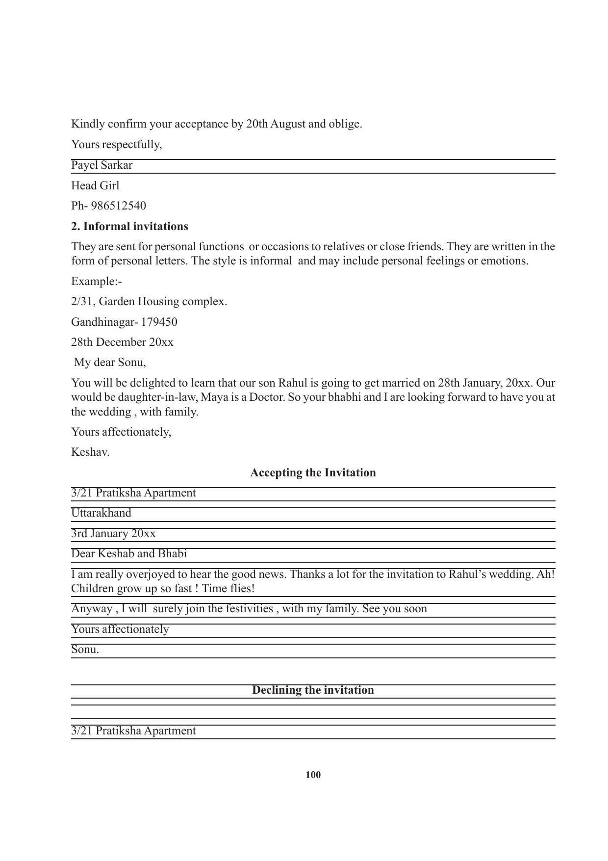 Tripura Board Class 12 English Workbooks - Page 100