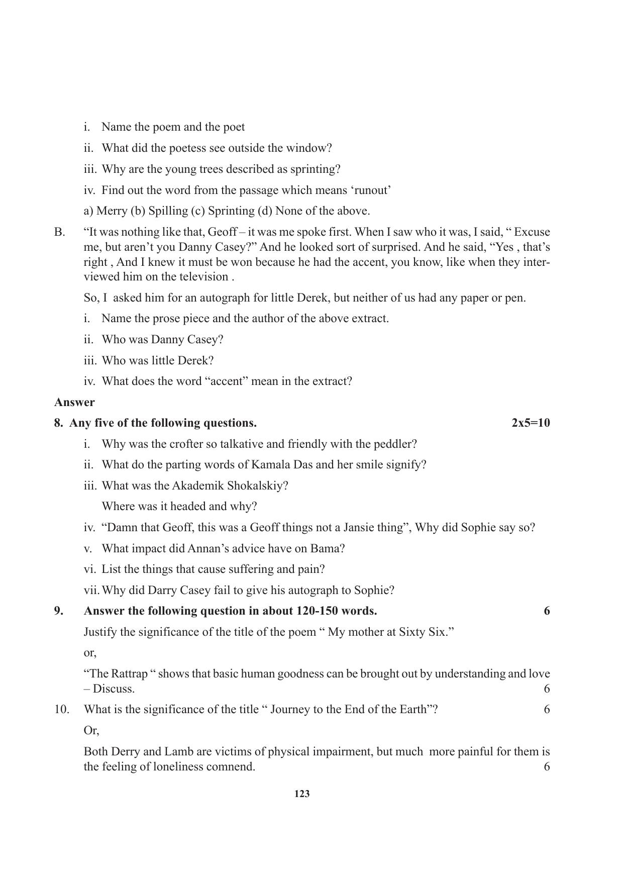 Tripura Board Class 12 English Workbooks - Page 123