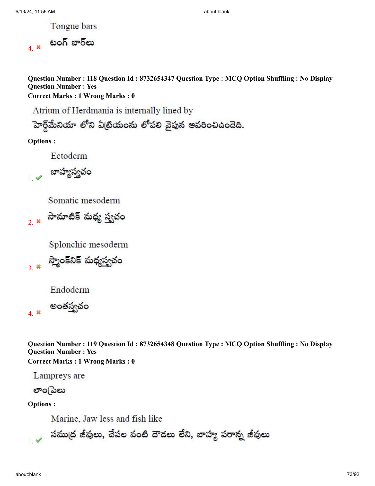 AP EDCET 2024 Biological Science Question Paper with Answer Key (English) - Page 73