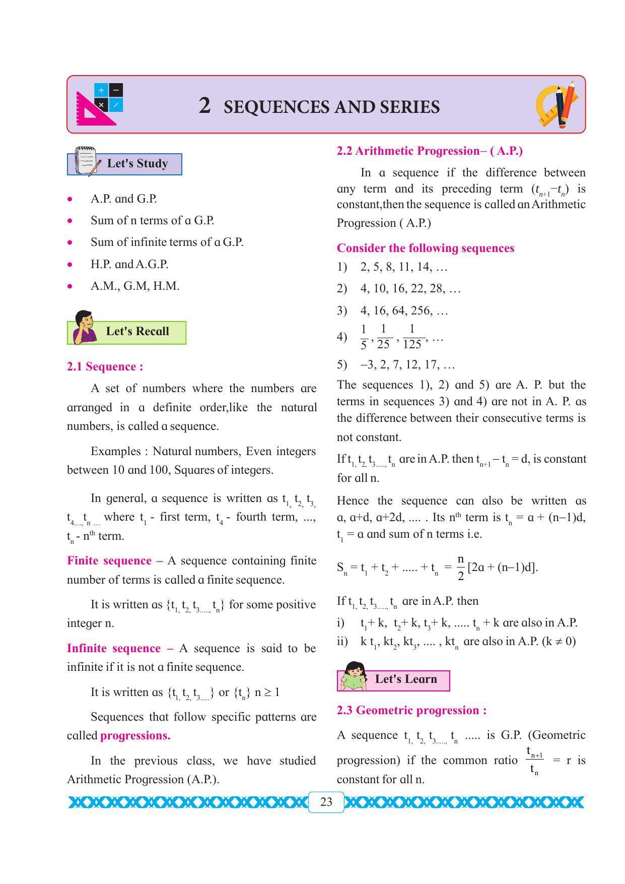 Maharashtra Board Class 11 Maths Textbook - Page 33