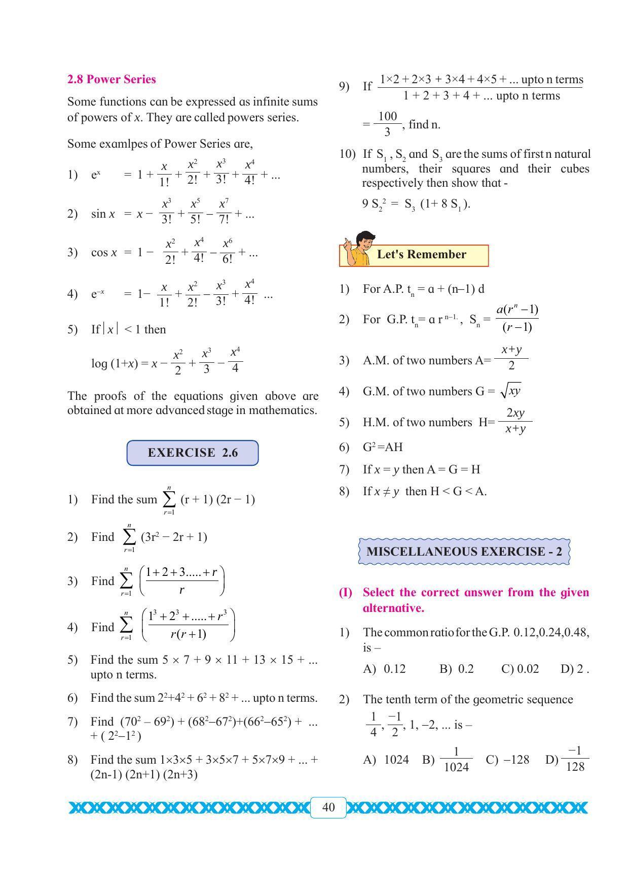 Maharashtra Board Class 11 Maths Textbook - Page 50