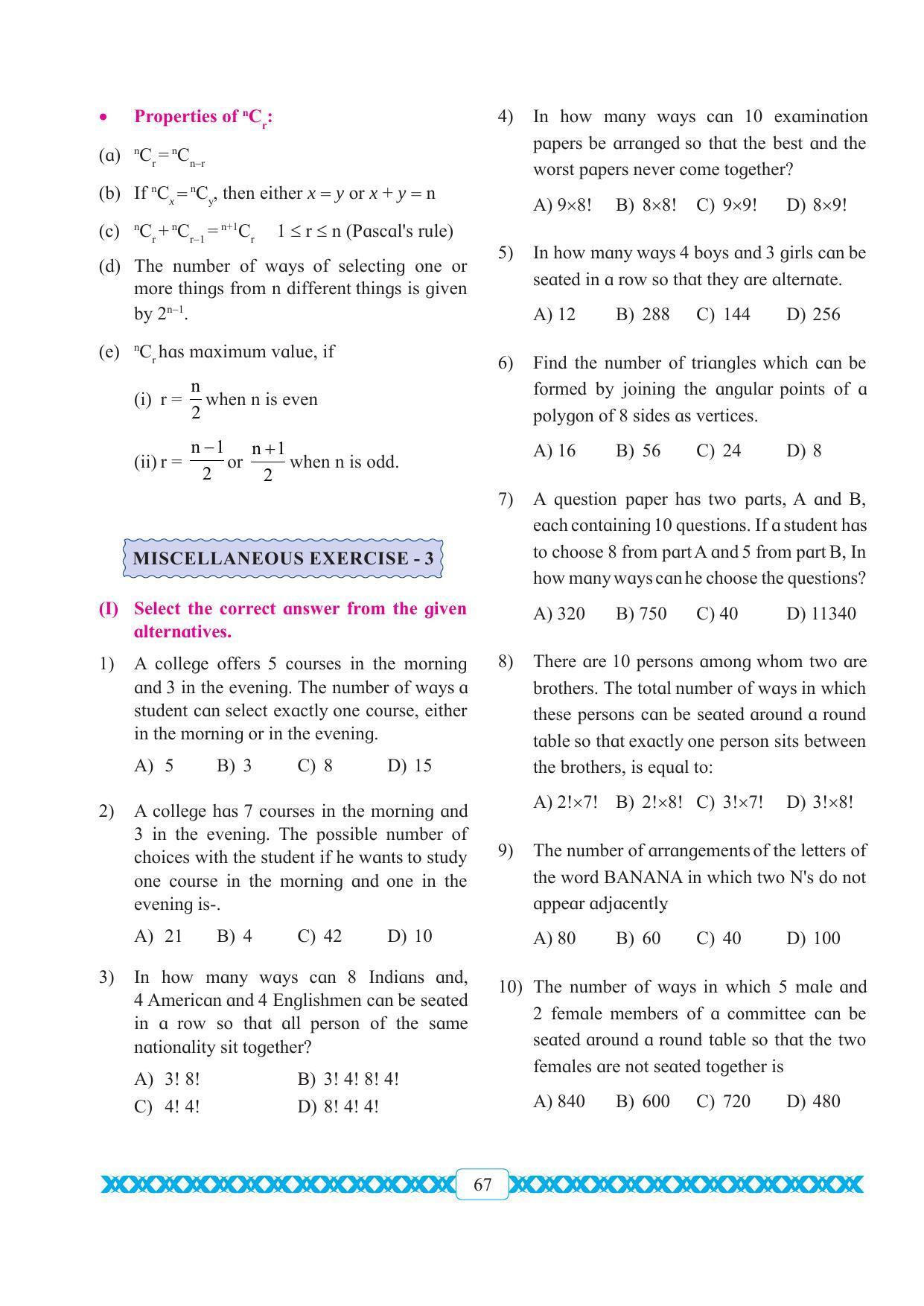 Maharashtra Board Class 11 Maths Textbook - Page 77