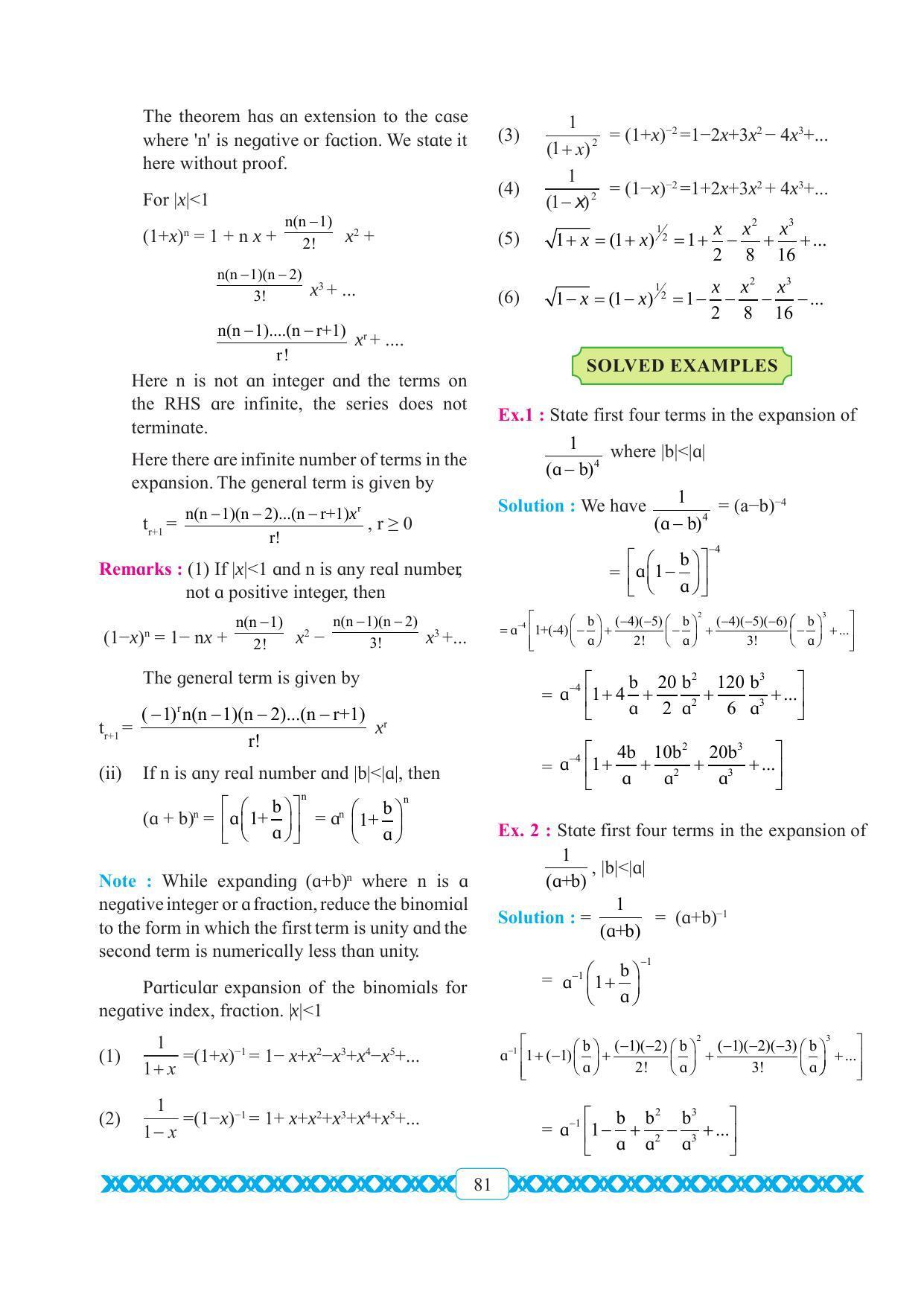 Maharashtra Board Class 11 Maths Textbook - Page 91