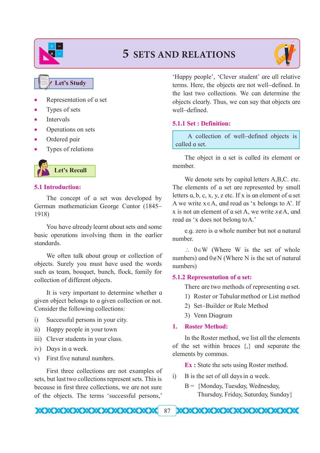 Maharashtra Board Class 11 Maths Textbook - Page 97