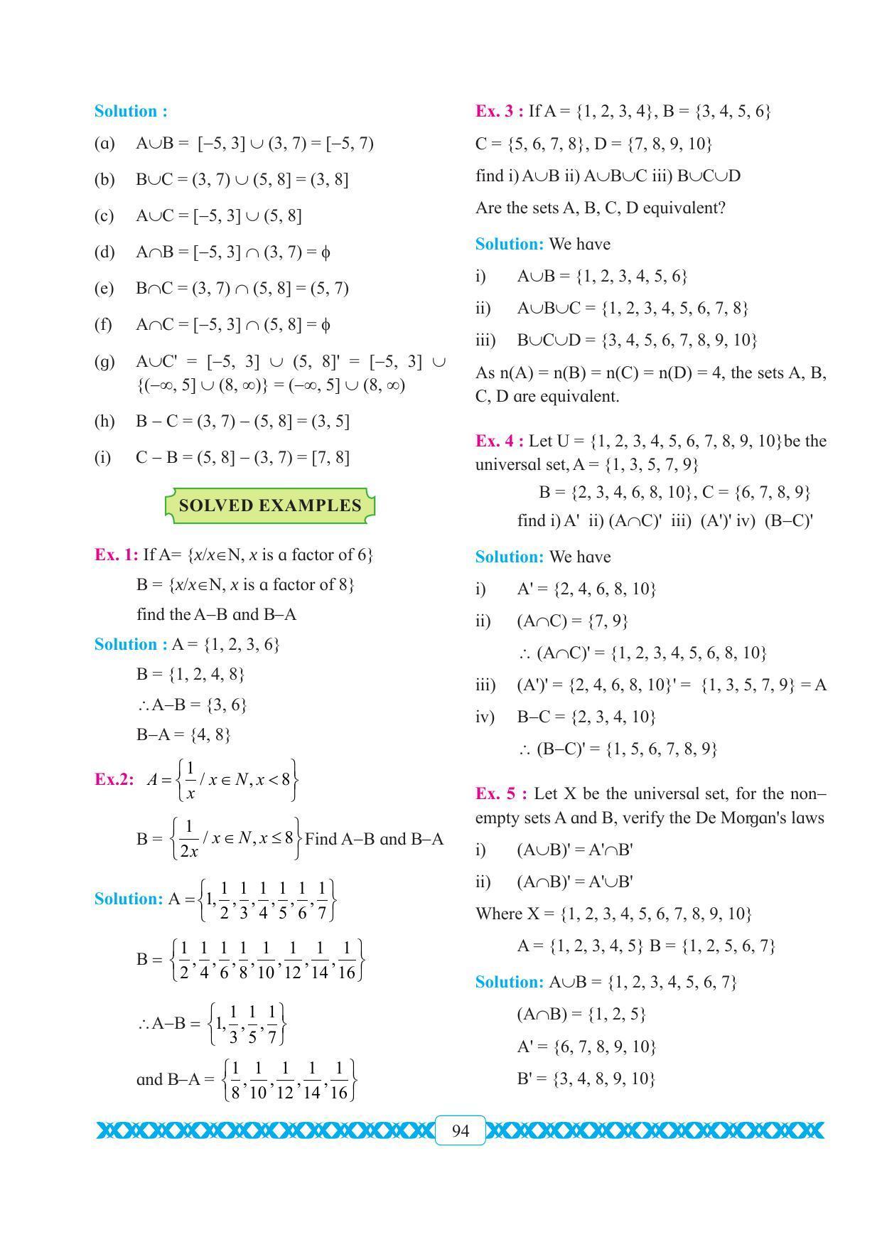 Maharashtra Board Class 11 Maths Textbook - Page 104