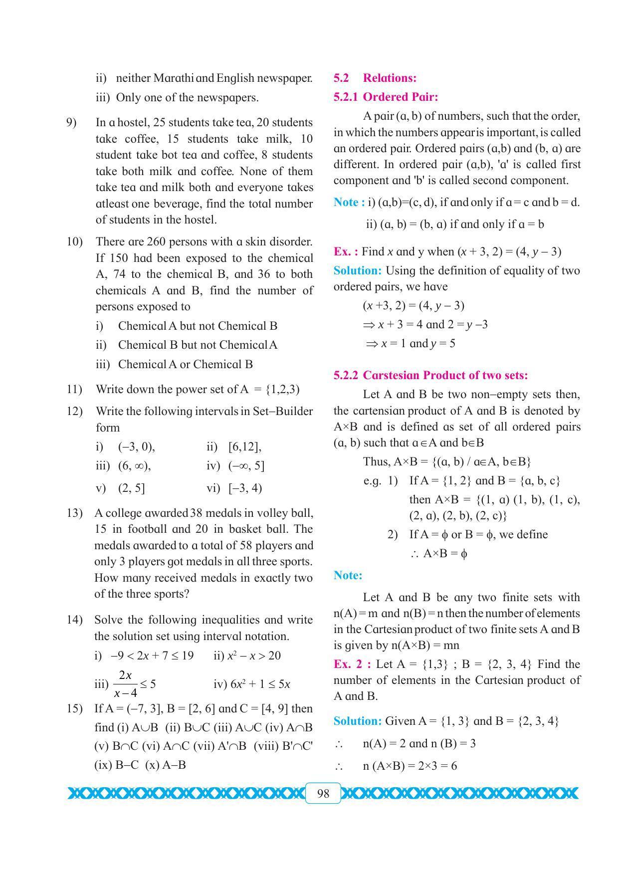 Maharashtra Board Class 11 Maths Textbook - Page 108
