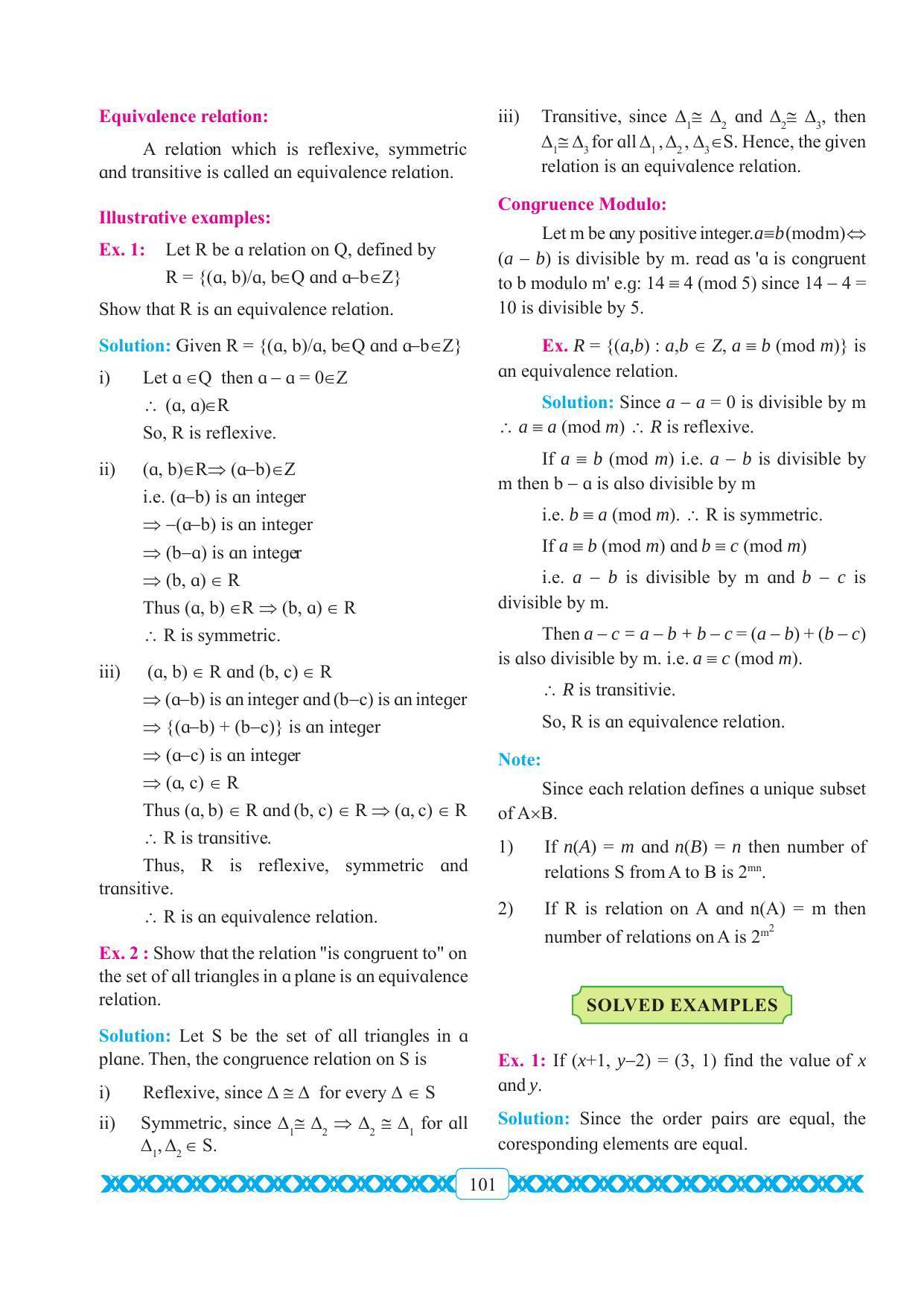 Maharashtra Board Class 11 Maths Textbook - Page 111