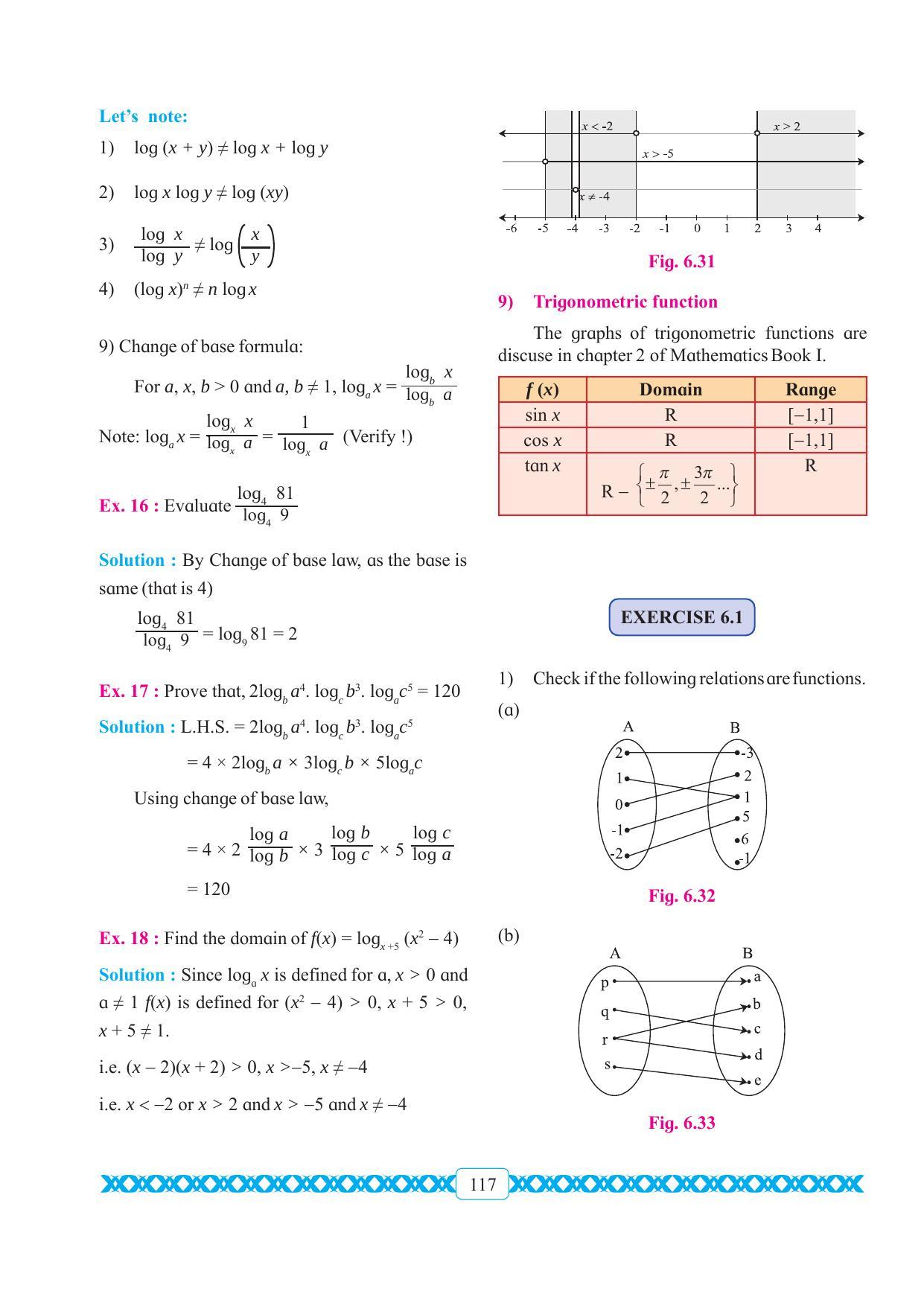 Maharashtra Board Class 11 Maths Textbook - Page 127