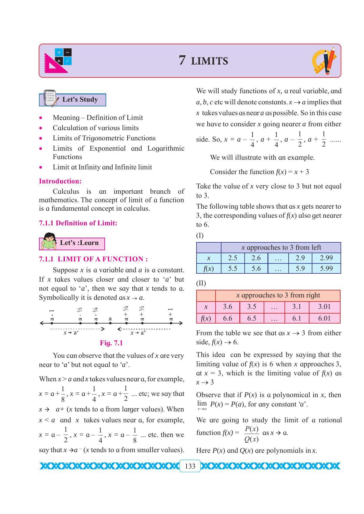 Maharashtra Board Class 11 Maths Textbook - Page 143