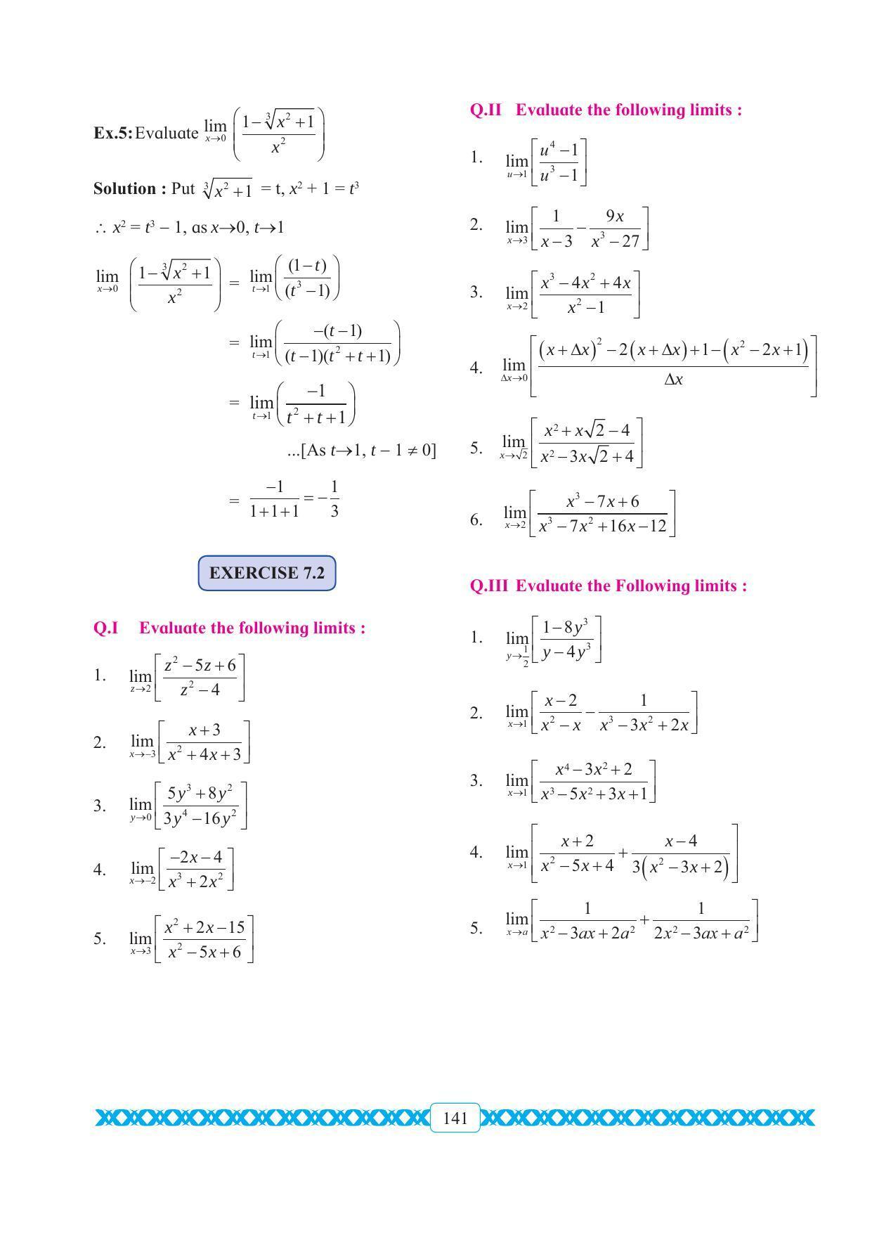 Maharashtra Board Class 11 Maths Textbook - Page 151