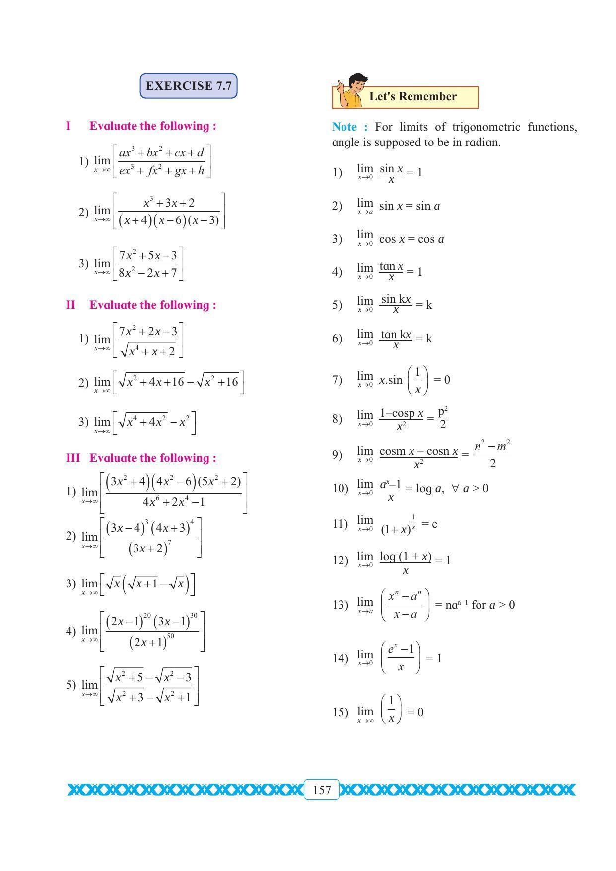 Maharashtra Board Class 11 Maths Textbook - Page 167