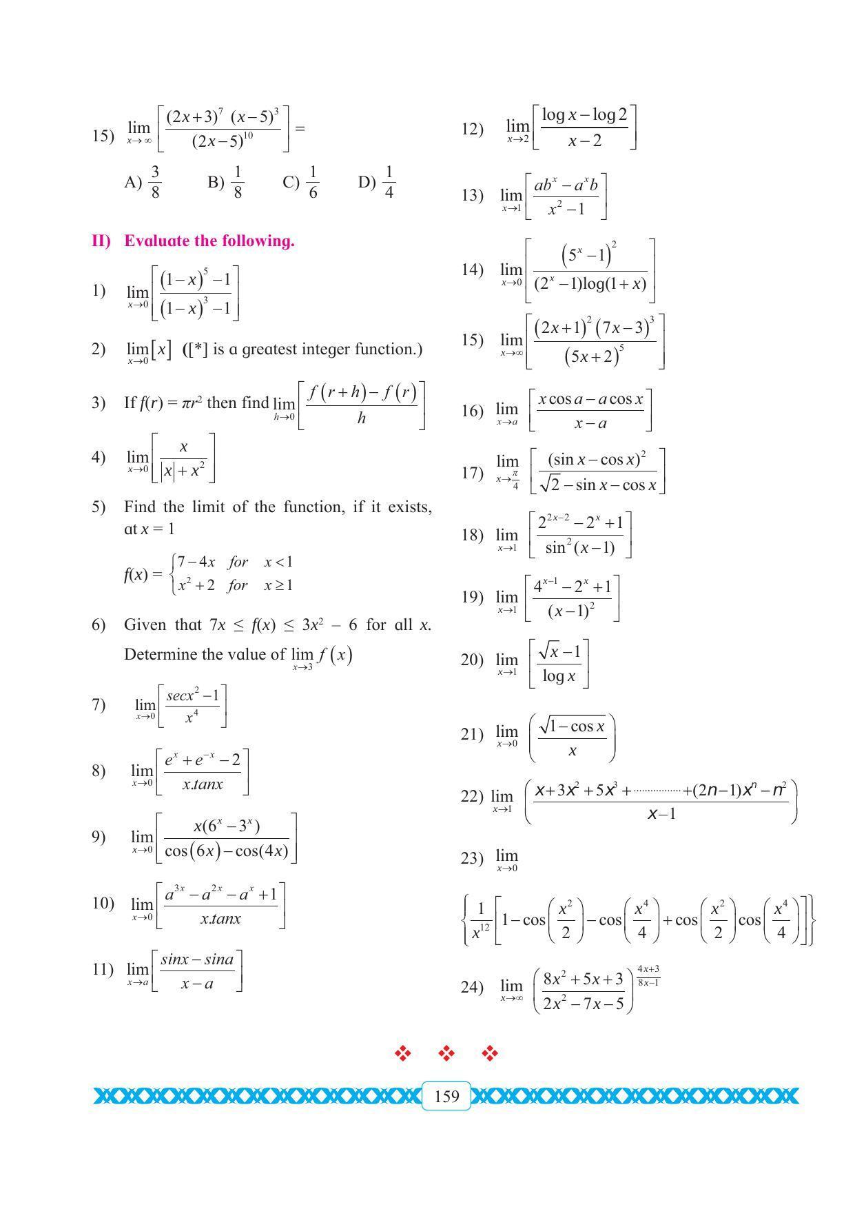 Maharashtra Board Class 11 Maths Textbook - Page 169