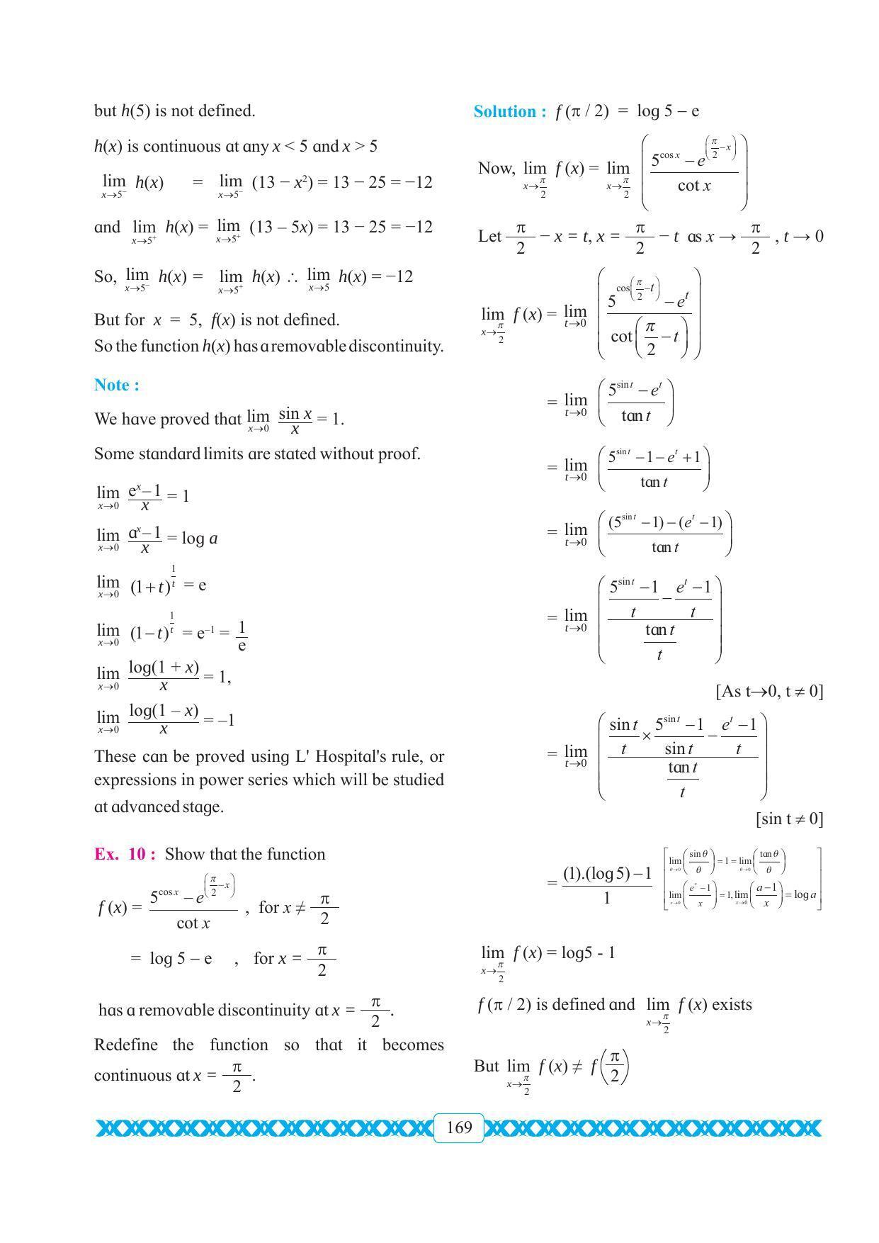 Maharashtra Board Class 11 Maths Textbook - Page 179