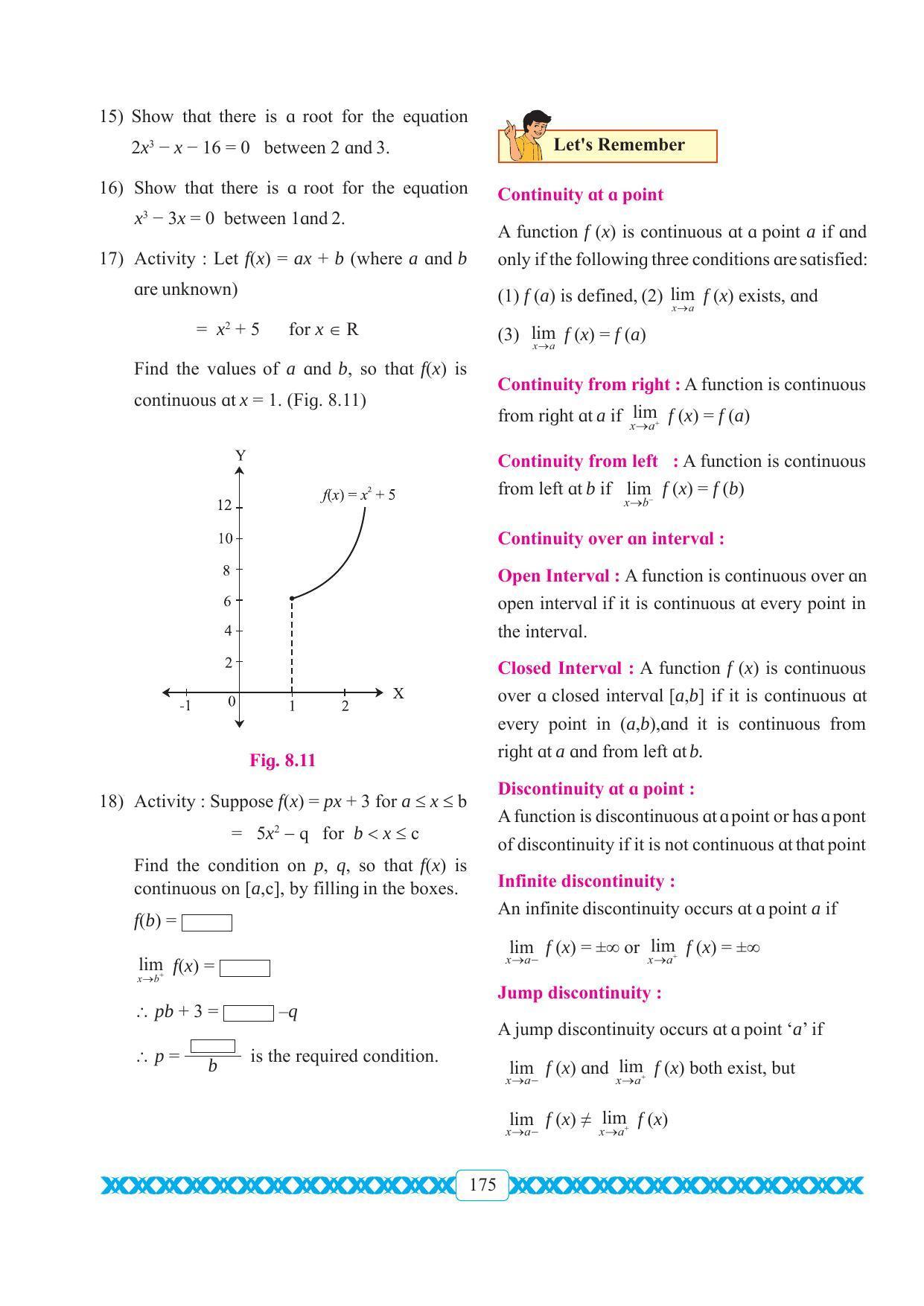 Maharashtra Board Class 11 Maths Textbook - Page 185