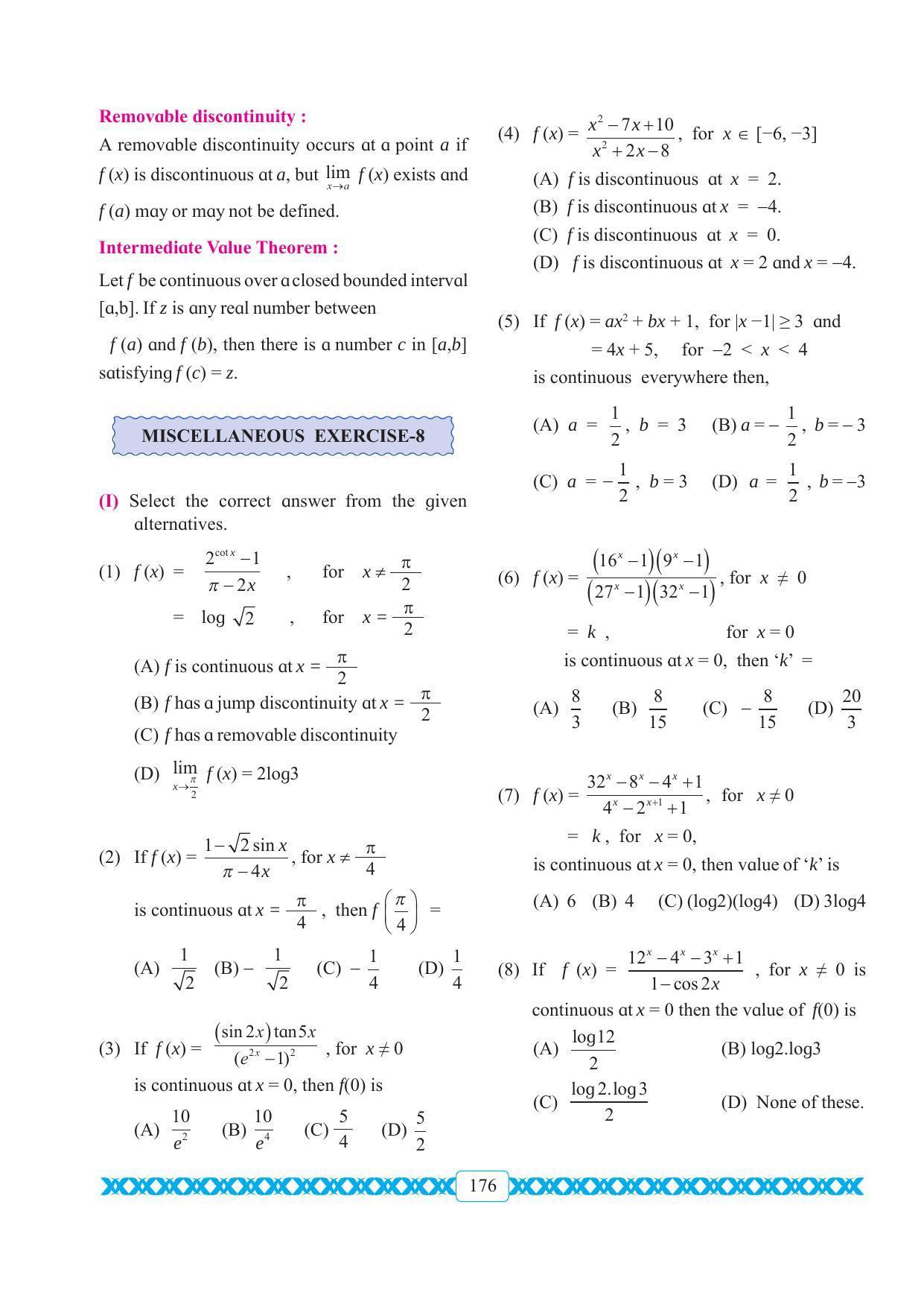 Maharashtra Board Class 11 Maths Textbook - Page 186