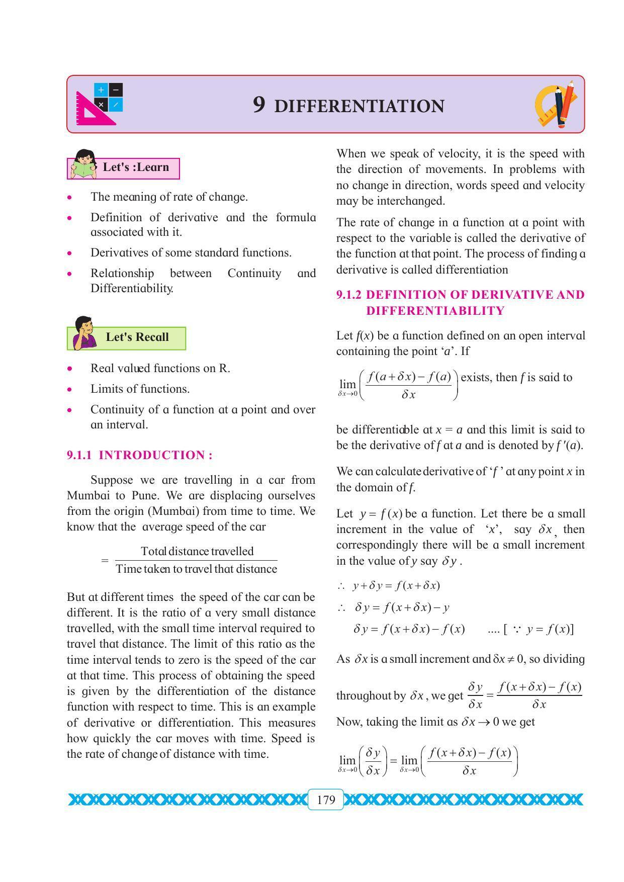 Maharashtra Board Class 11 Maths Textbook - Page 189