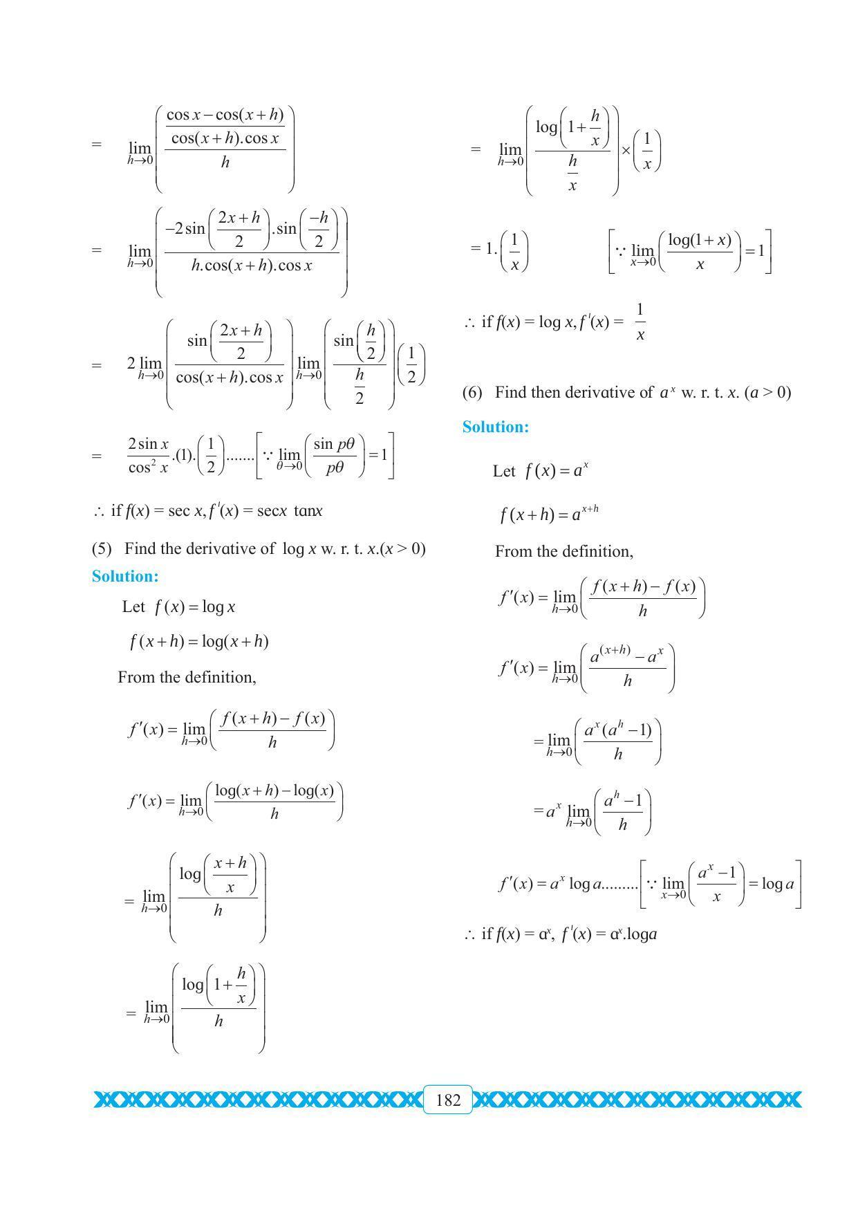 Maharashtra Board Class 11 Maths Textbook - Page 192