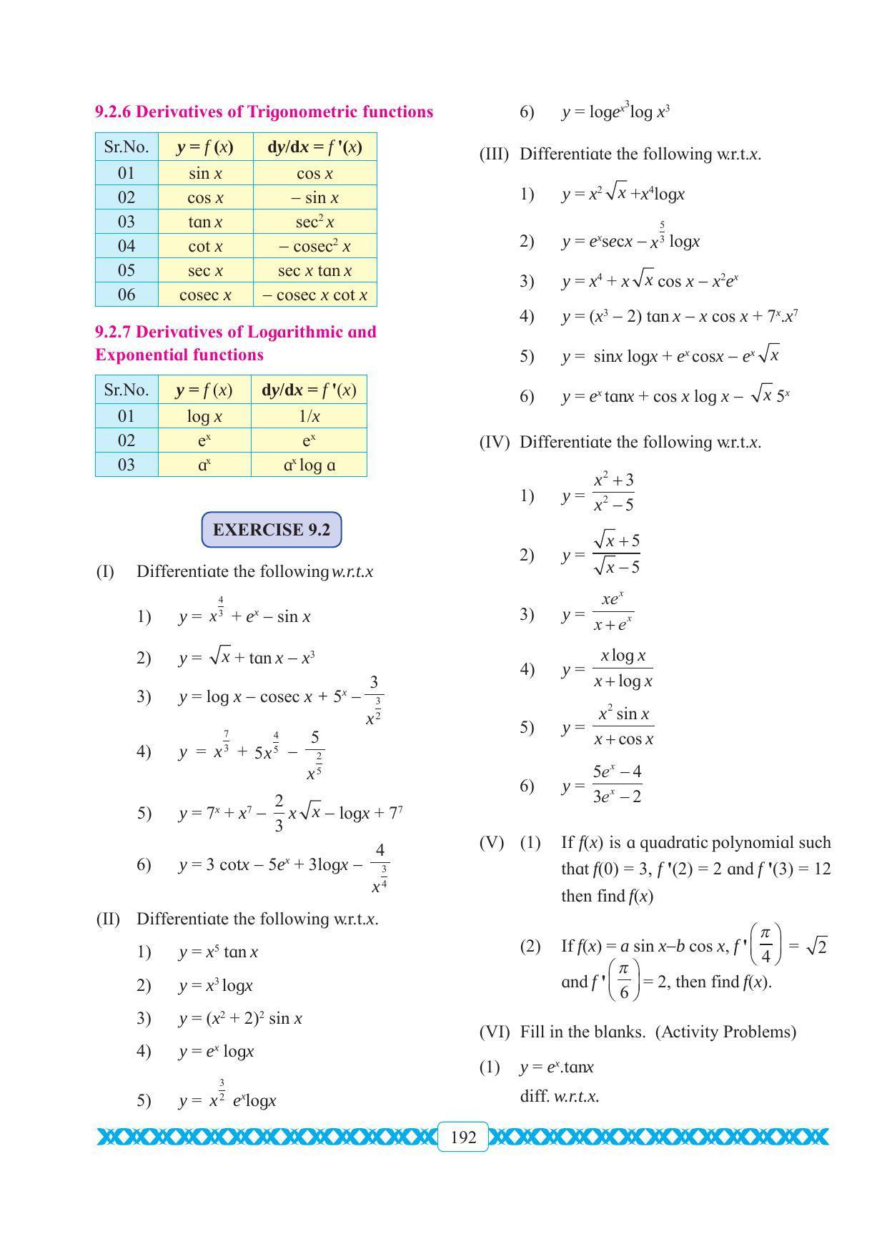 Maharashtra Board Class 11 Maths Textbook - Page 202