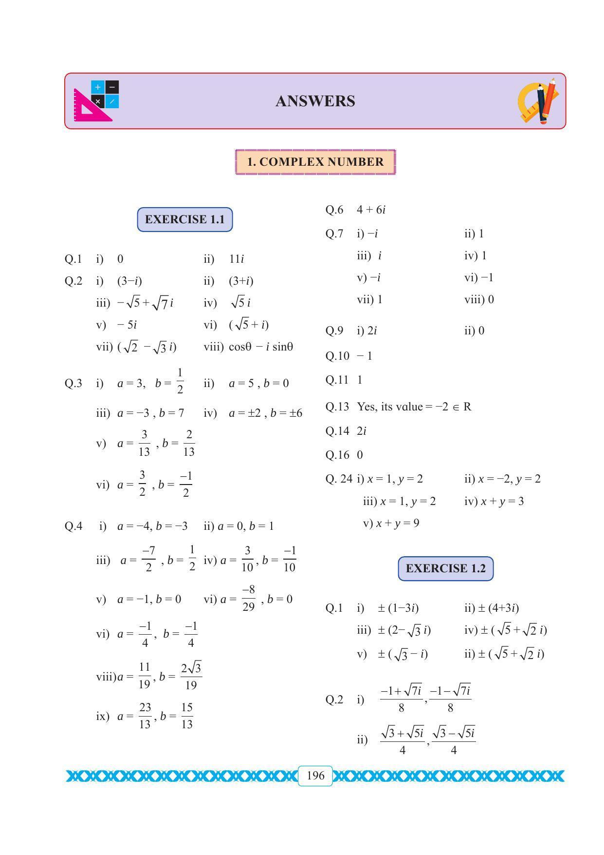 Maharashtra Board Class 11 Maths Textbook - Page 206