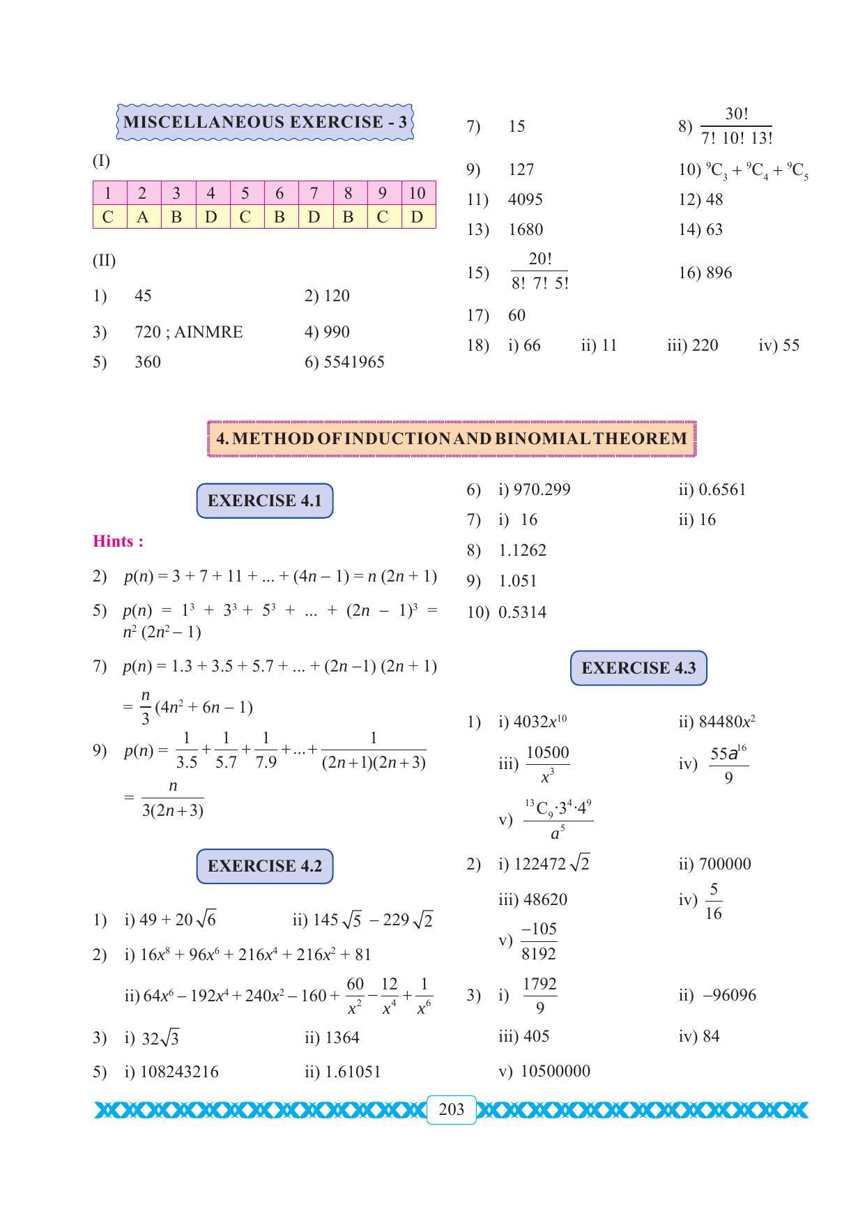 Maharashtra Board Class 11 Maths Textbook - Page 213
