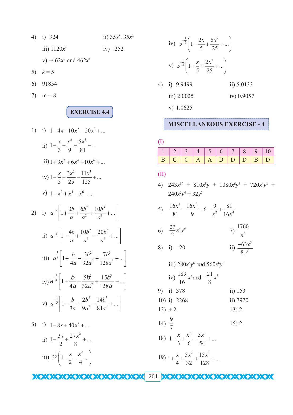 Maharashtra Board Class 11 Maths Textbook - Page 214