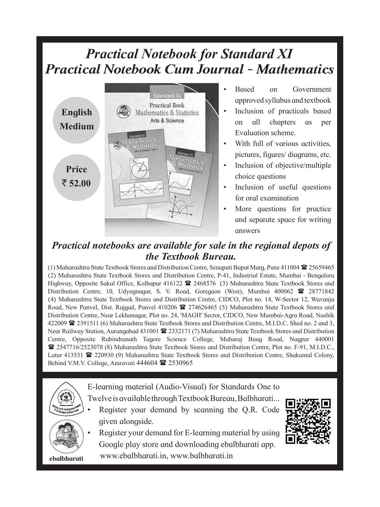 Maharashtra Board Class 11 Maths Textbook - Page 223