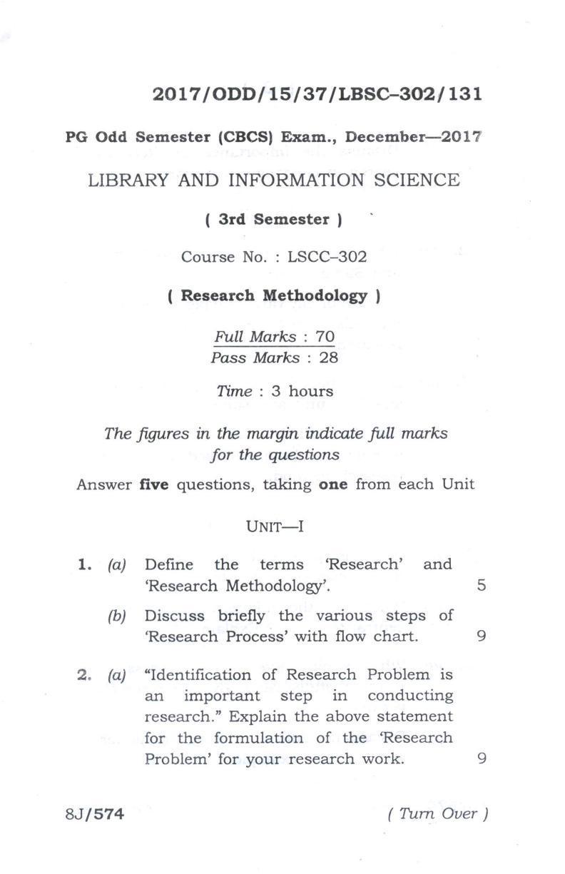 Assam University MLiSc (302) Dec.-2016 Question Paper - Page 13